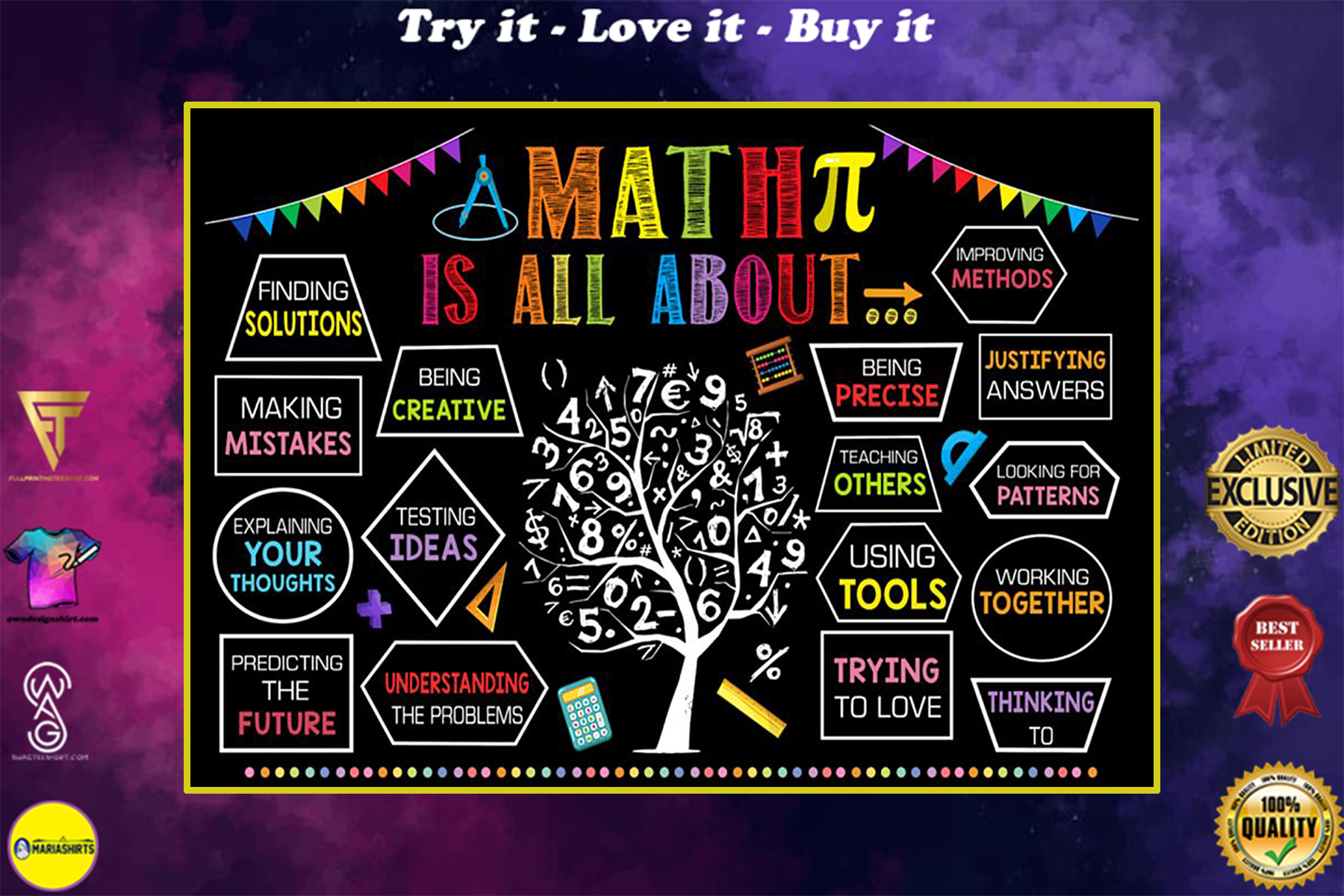 back to school math is all about poster