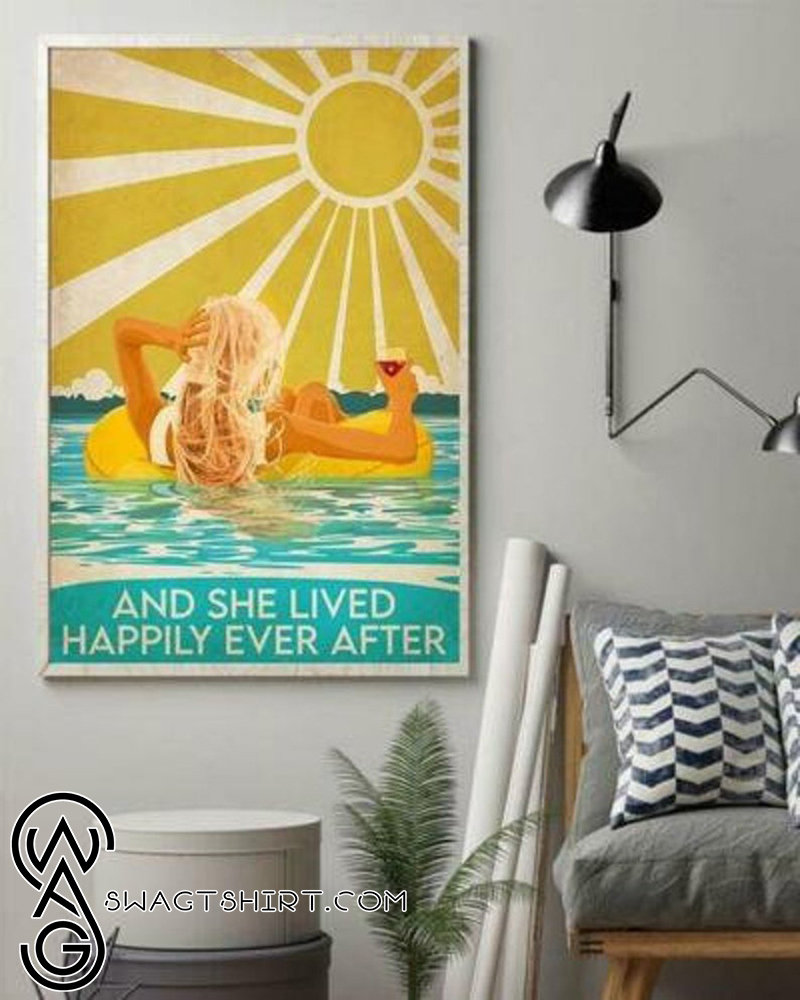 Swimming and she lived happily ever after poster