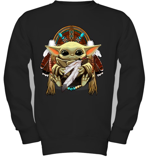 native american baby yoda sweatshirt