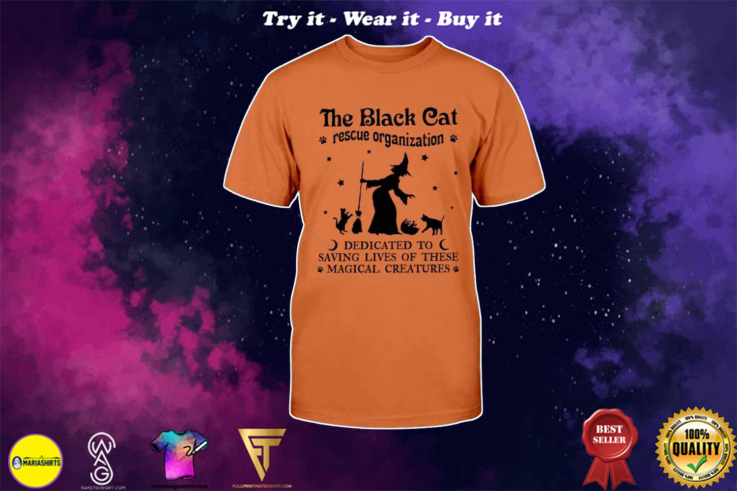 halloween the black cat resque organization dedicated shirt