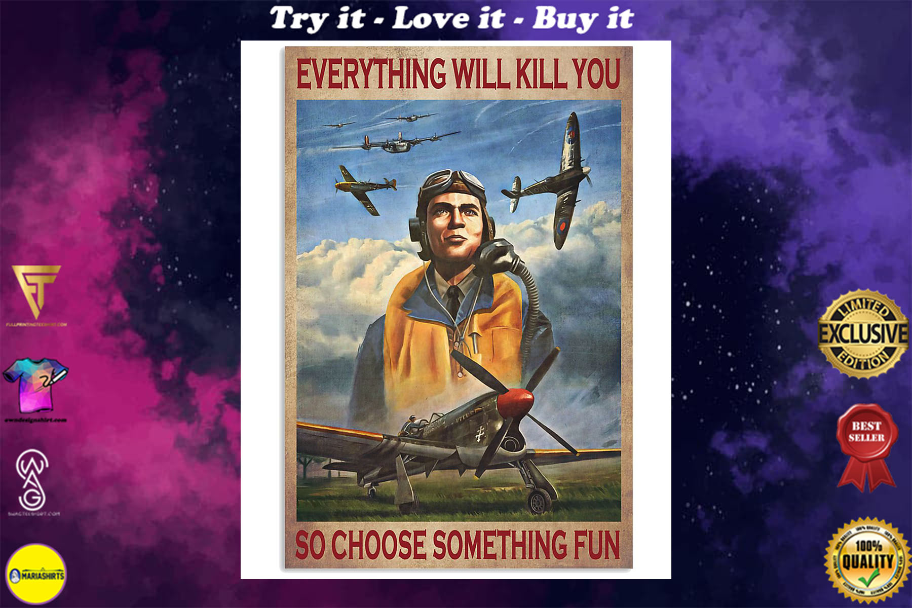 everything will kill you so choose something fun pilot poster
