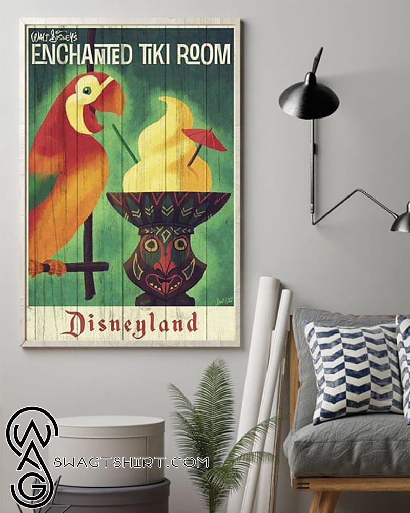 Disneyland enchanted tiki room retro poster