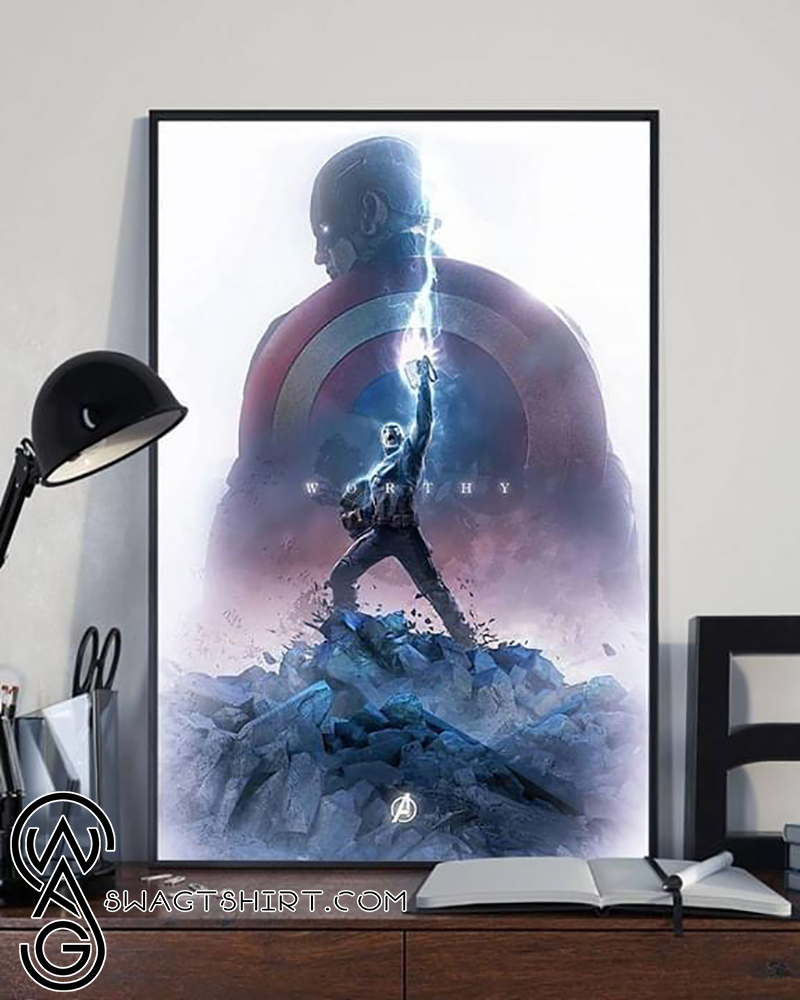 Avengers captain america use mjolnir hammer poster