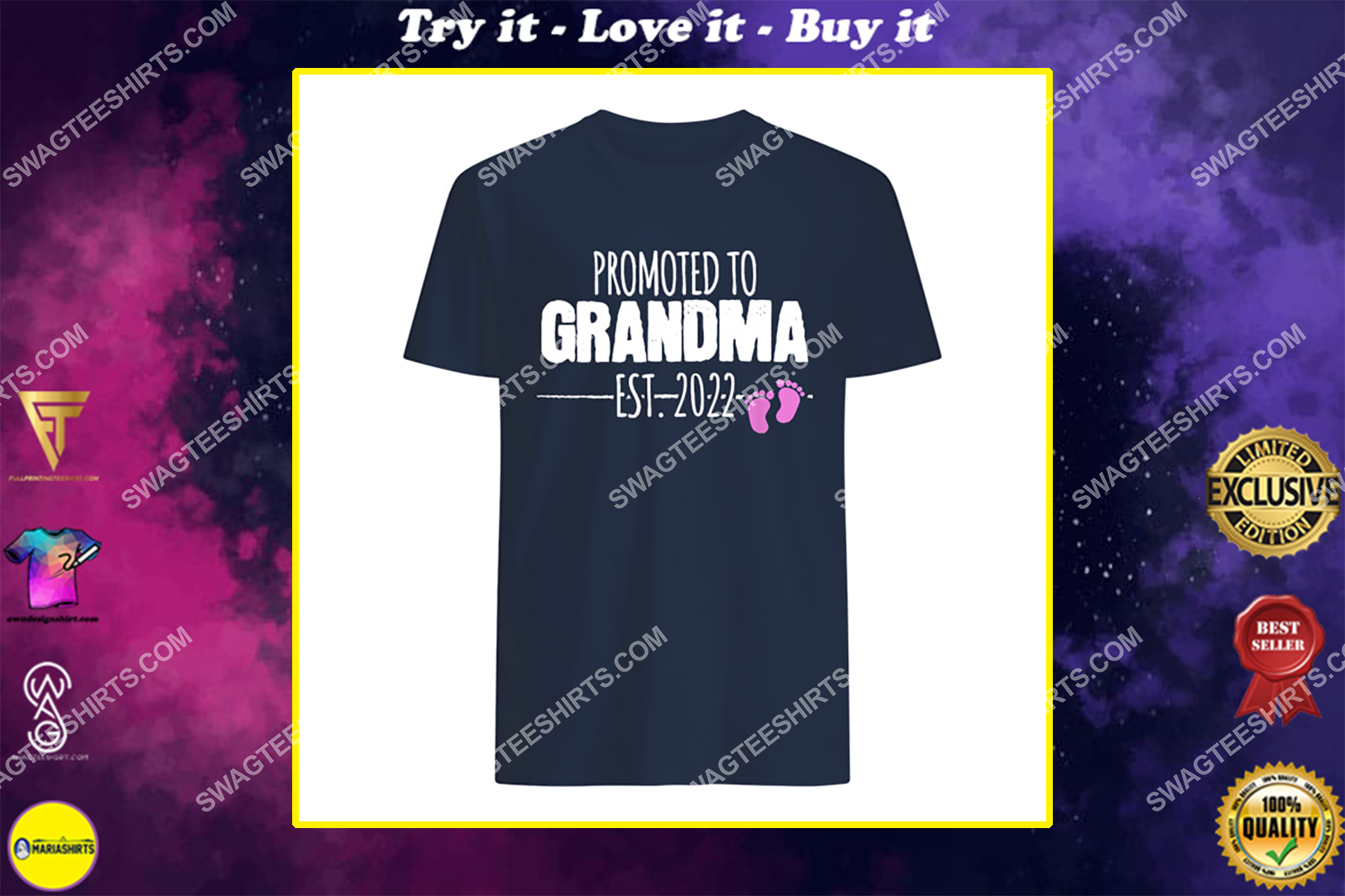 promoted to grandma 2022 baby announcement it's a girl shirt