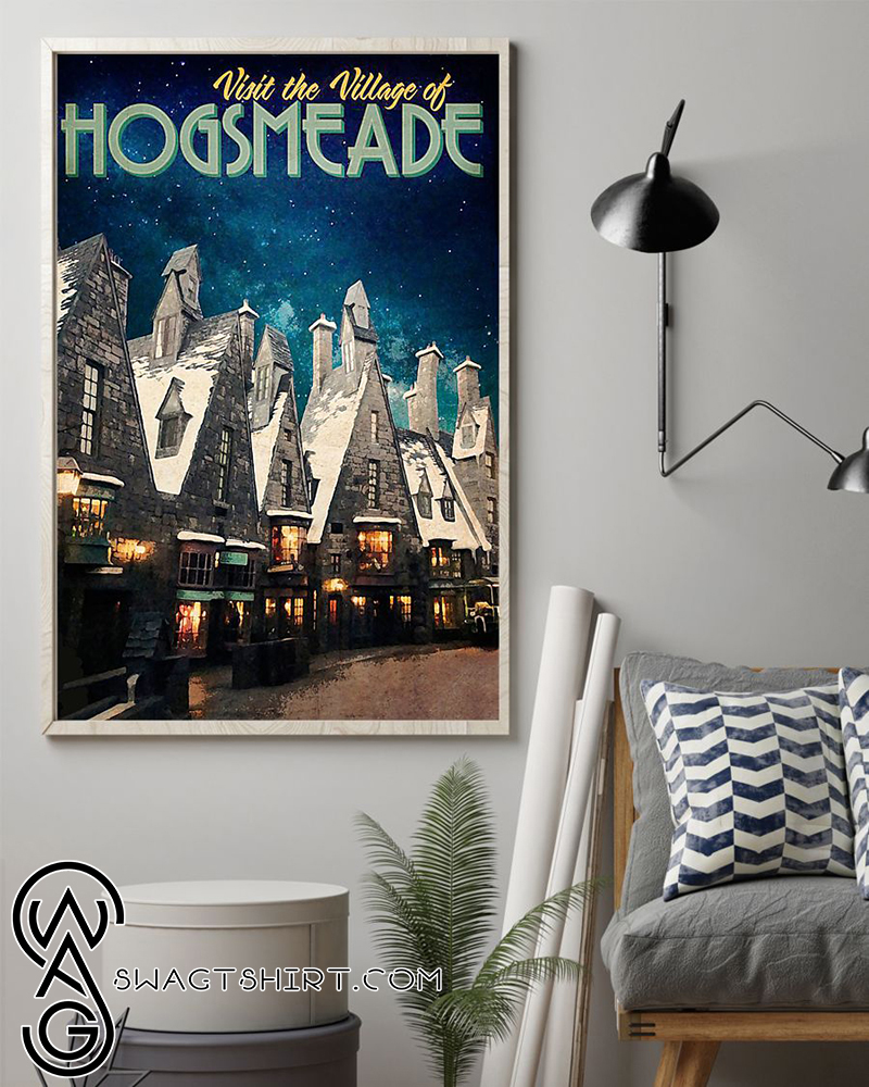 Visit the village hogsmeade retro poster