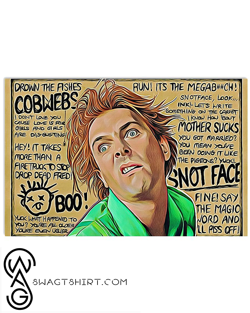 Drop dead fred drown the fishes cartoon poster