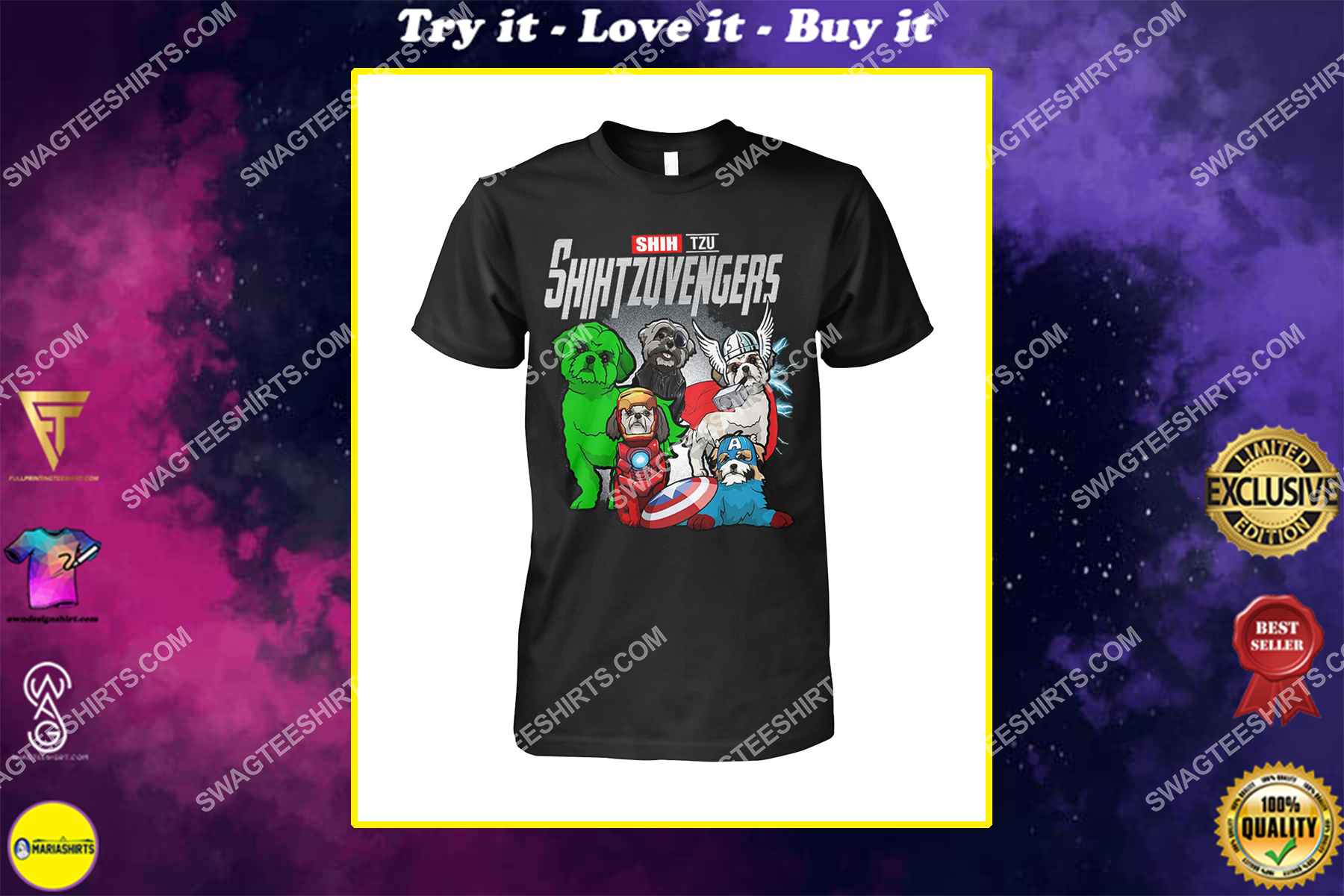 shih tzu shihtzuvengers marvel avengers dogs lover shirt