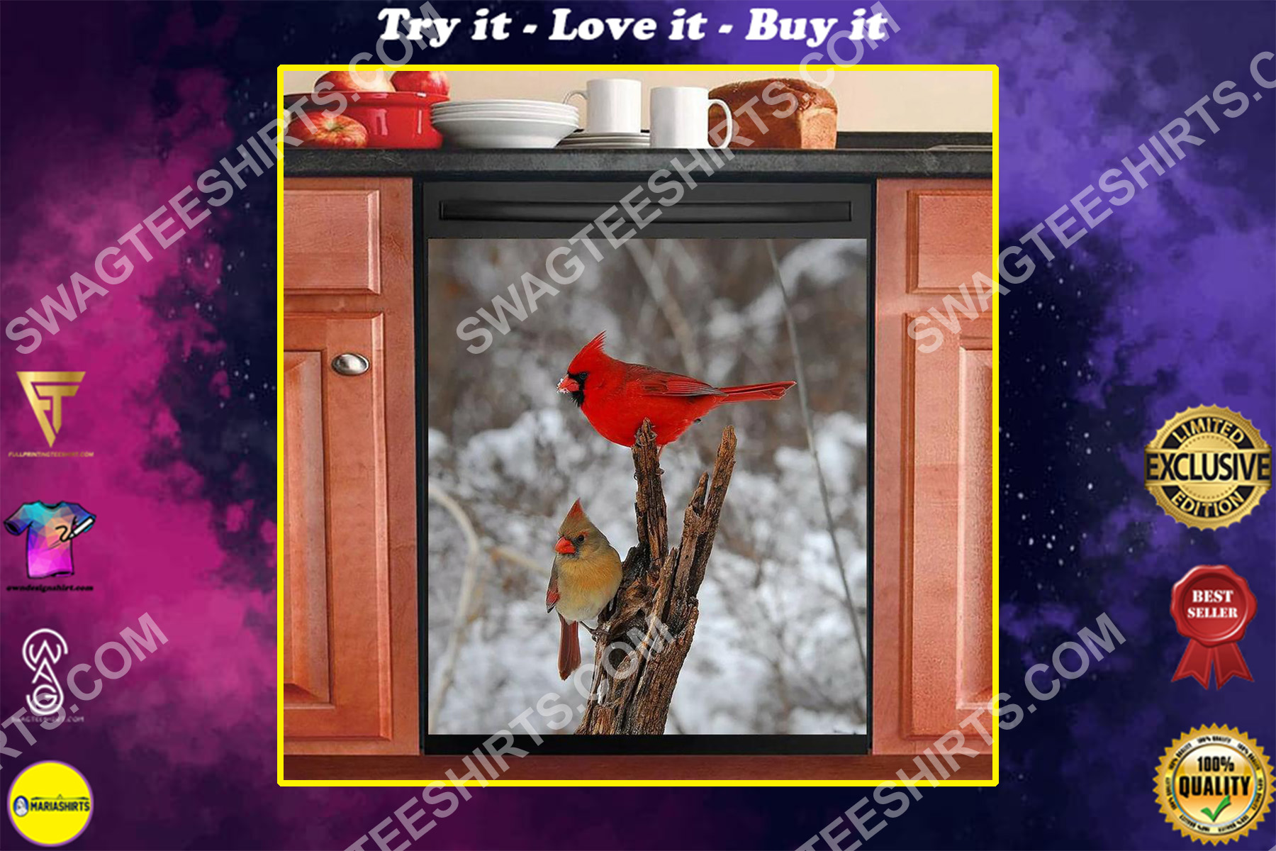 the cardinal kitchen decorative dishwasher magnet cover