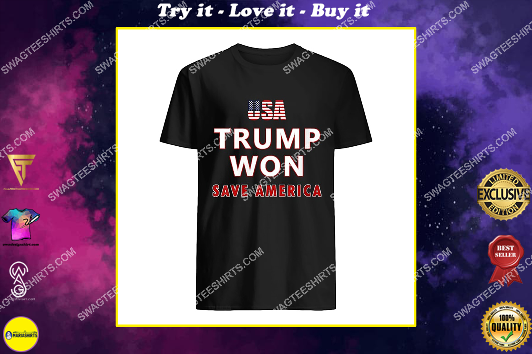 trump won democrat republican election political shirt
