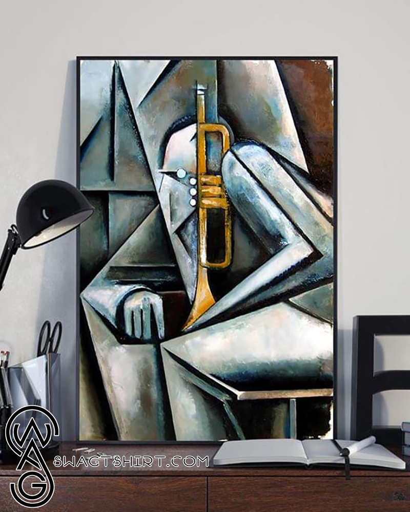 Masqualero art print trumpet man poster