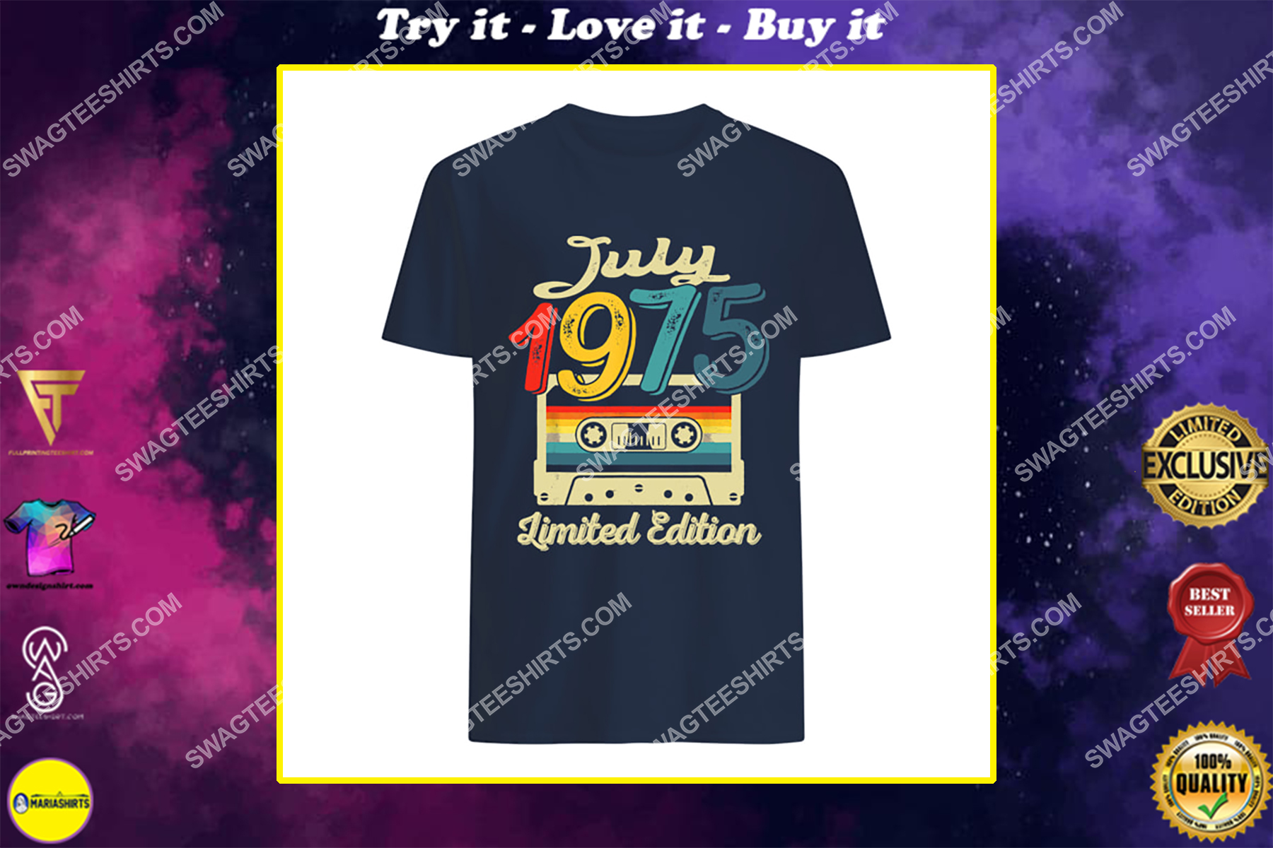 vintage july 1975 limited edition 46th birthday gift shirt