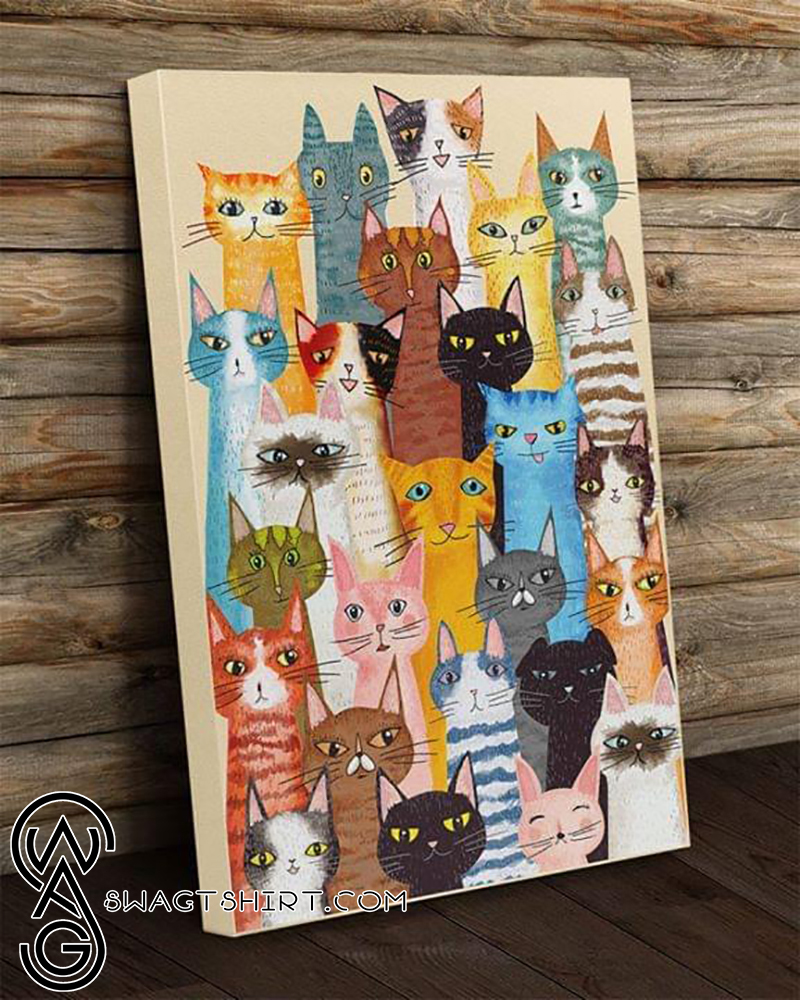 Cats drawing for cat lover poster
