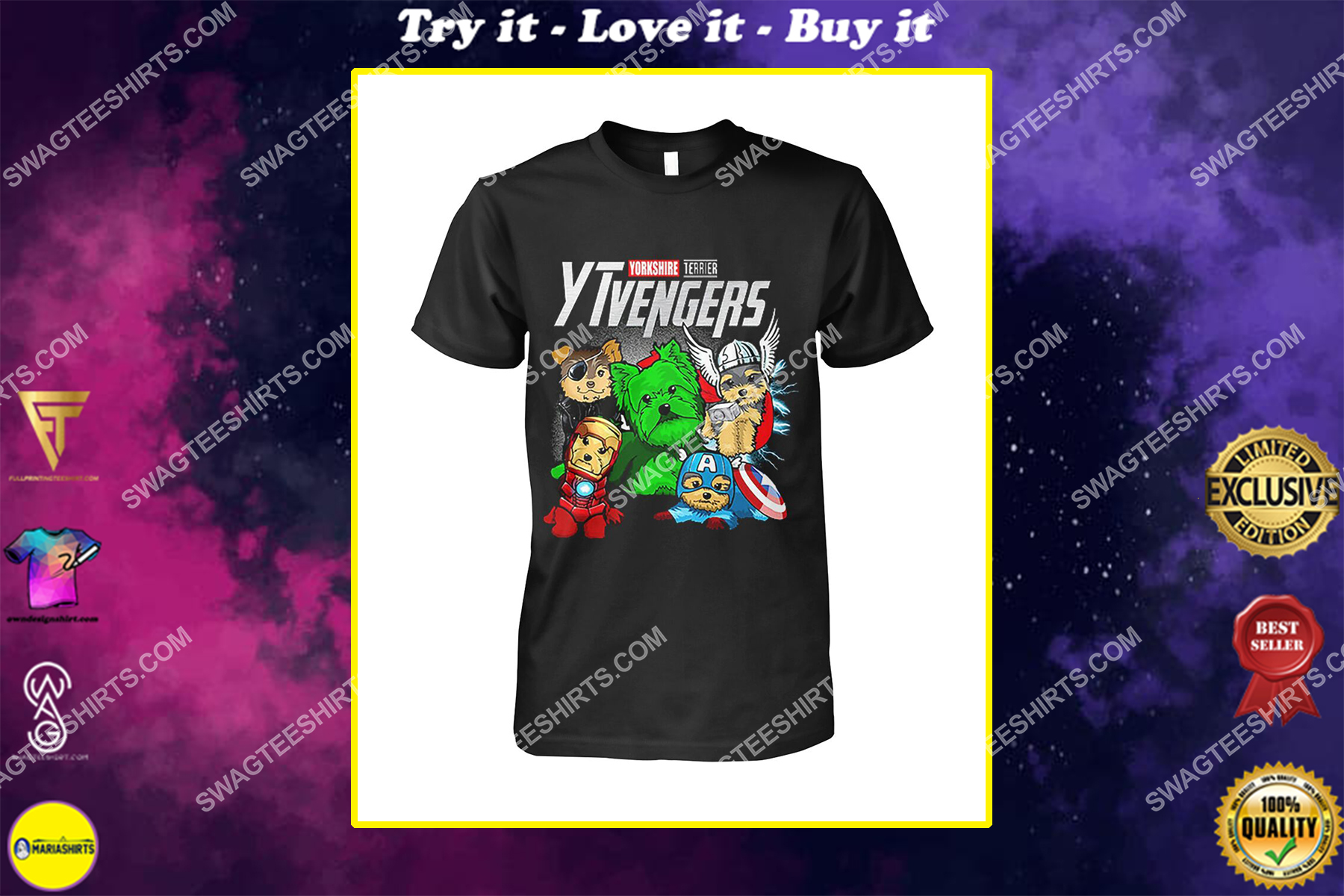 yorkshire terrier ytvengers marvel avengers dogs lover shirt