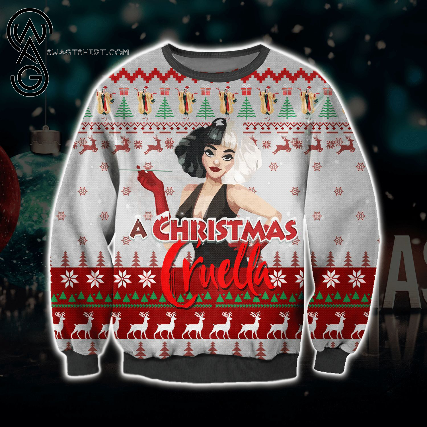 A Christmas Cruella Full Print Ugly Christmas Sweater