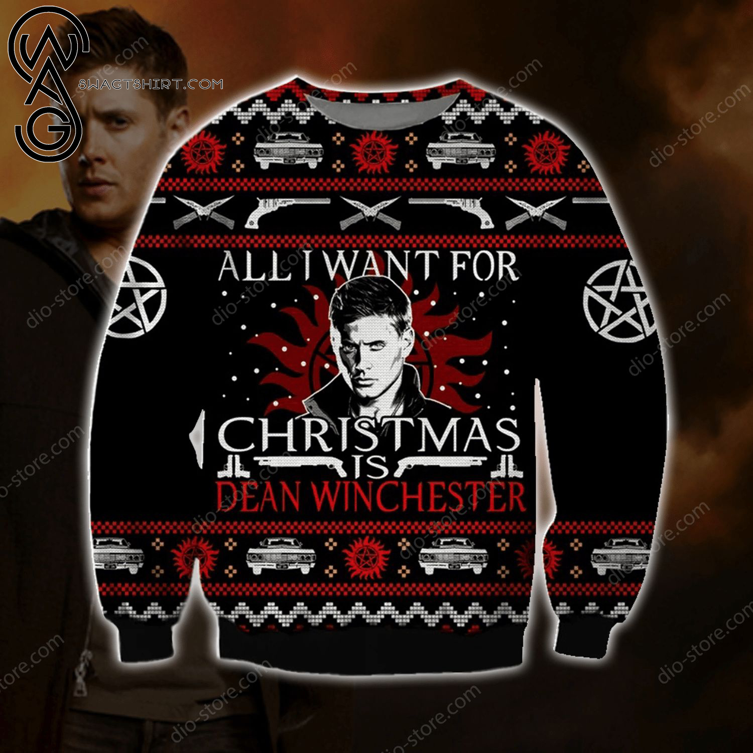 All I Want For Christmas Is Dean Winchester Ugly Christmas Sweater