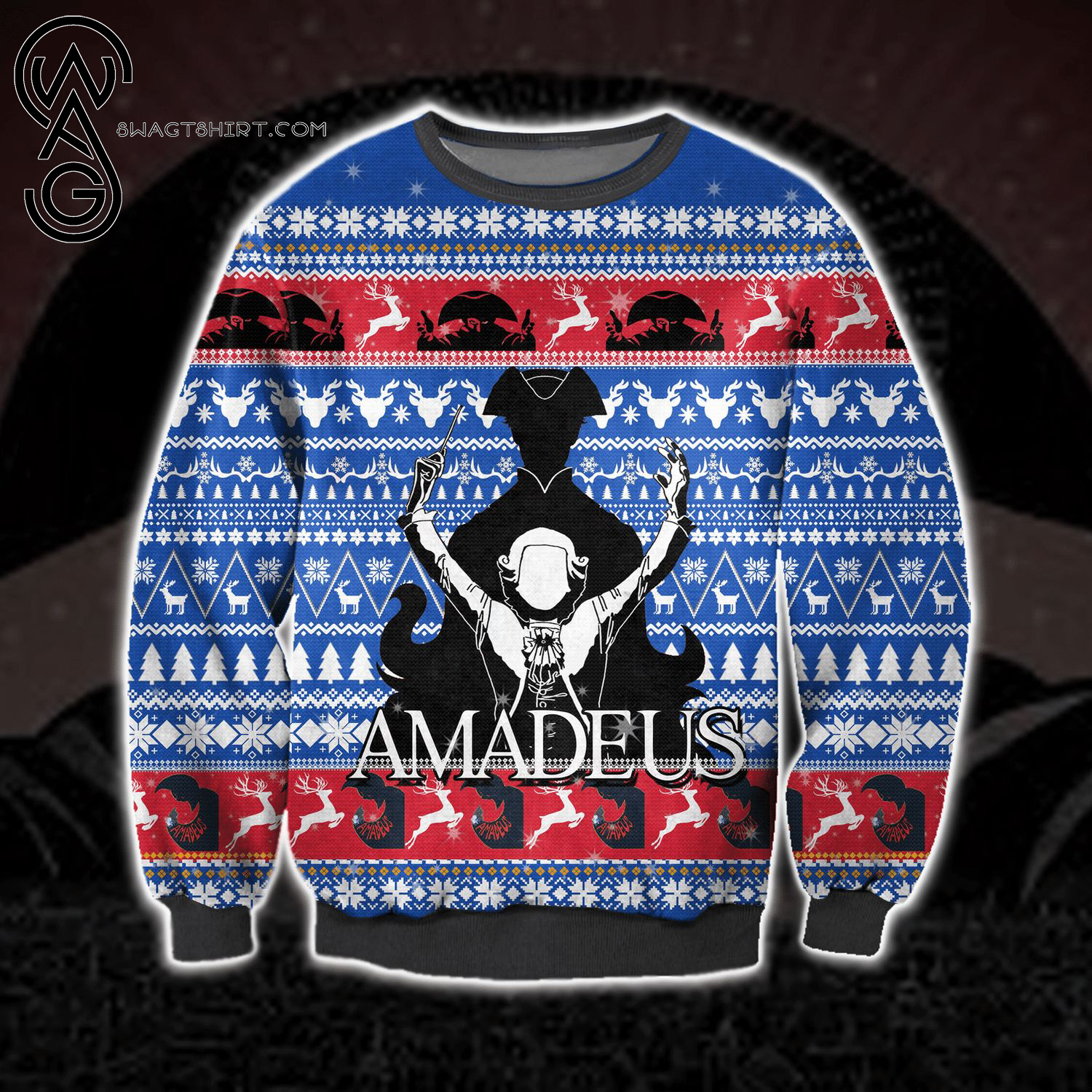 Amadeus Movie Full Print Ugly Christmas Sweater