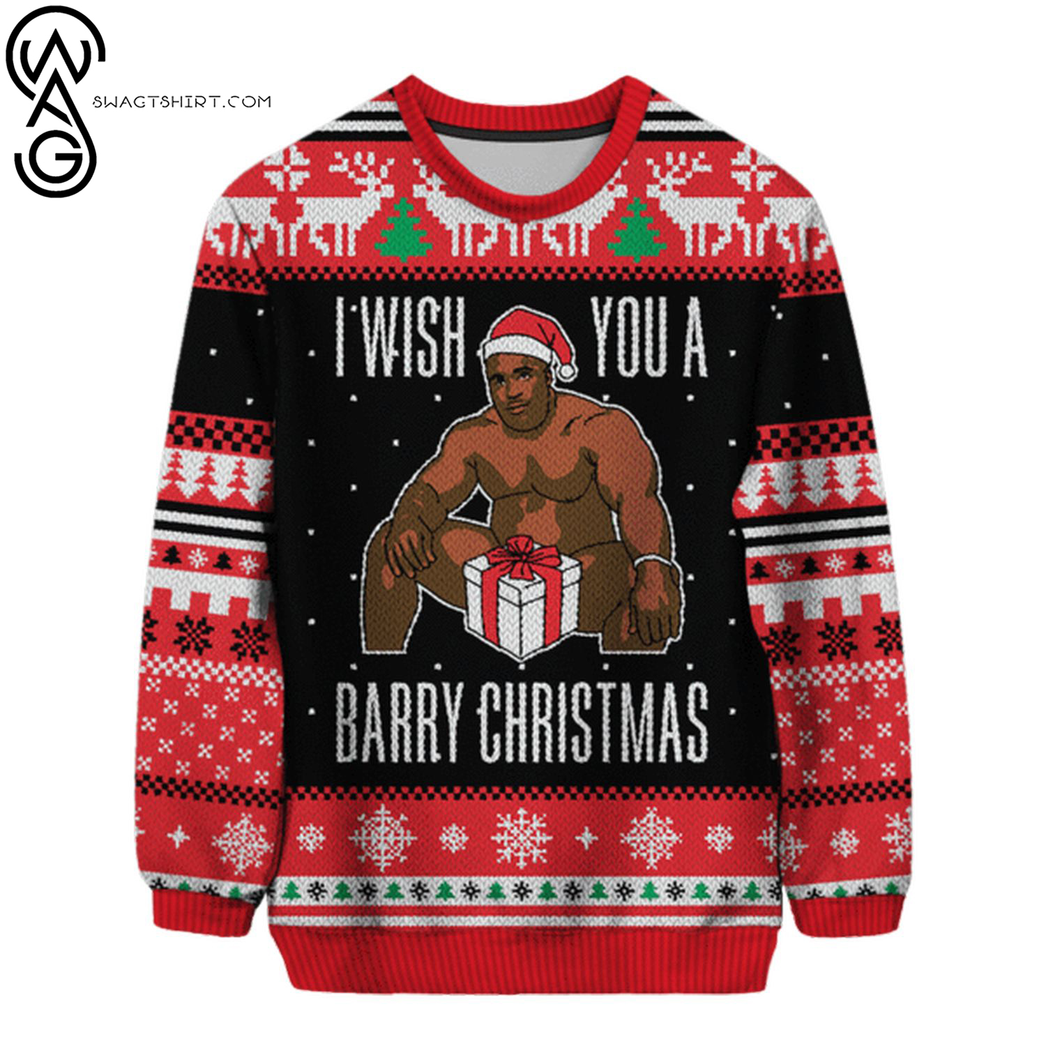 Barry woods i wish you a barry christmas ugly christmas sweater