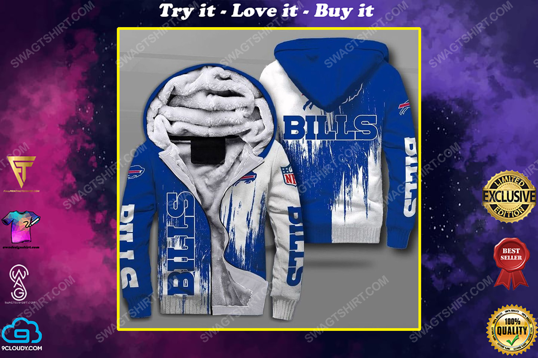 Buffalo bills football team full print shirt
