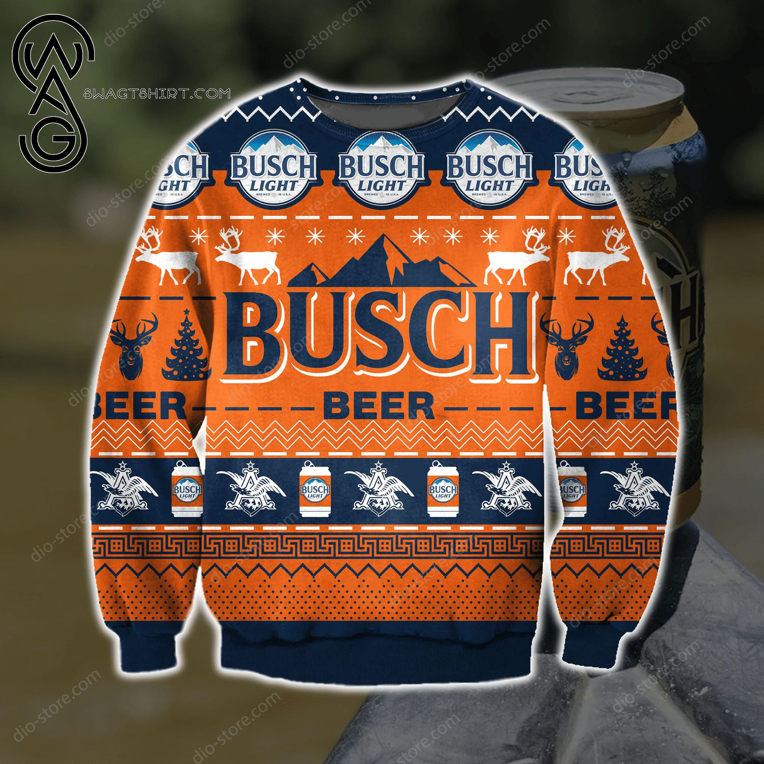 Busch Light Beer Full Print Ugly Christmas Sweater