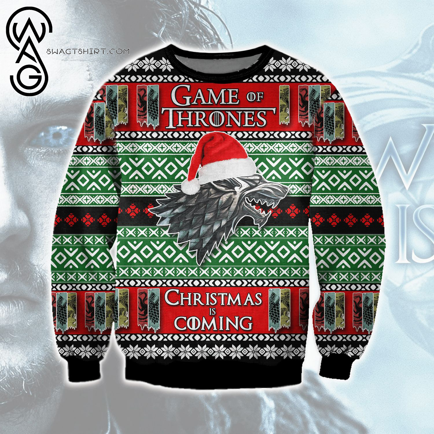 Christmas Is Coming Game Of Thrones Full Print Ugly Christmas Sweater