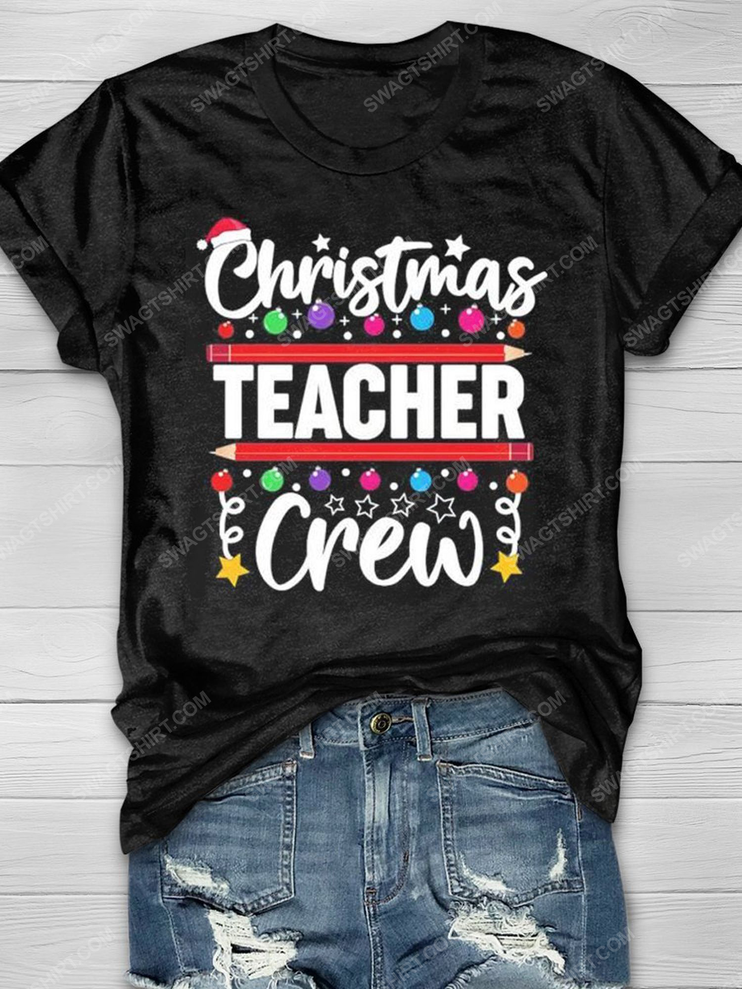 Christmas teacher crew shirt 1