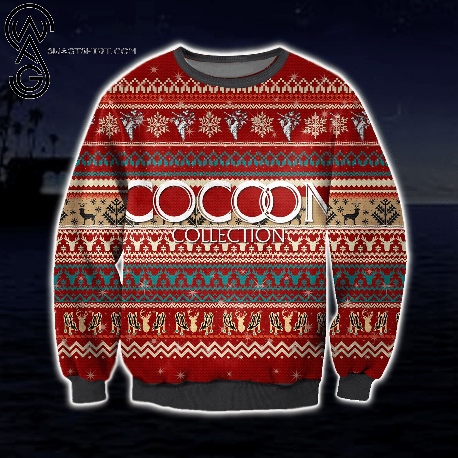 Cocoon Collection Full Print Ugly Christmas Sweater
