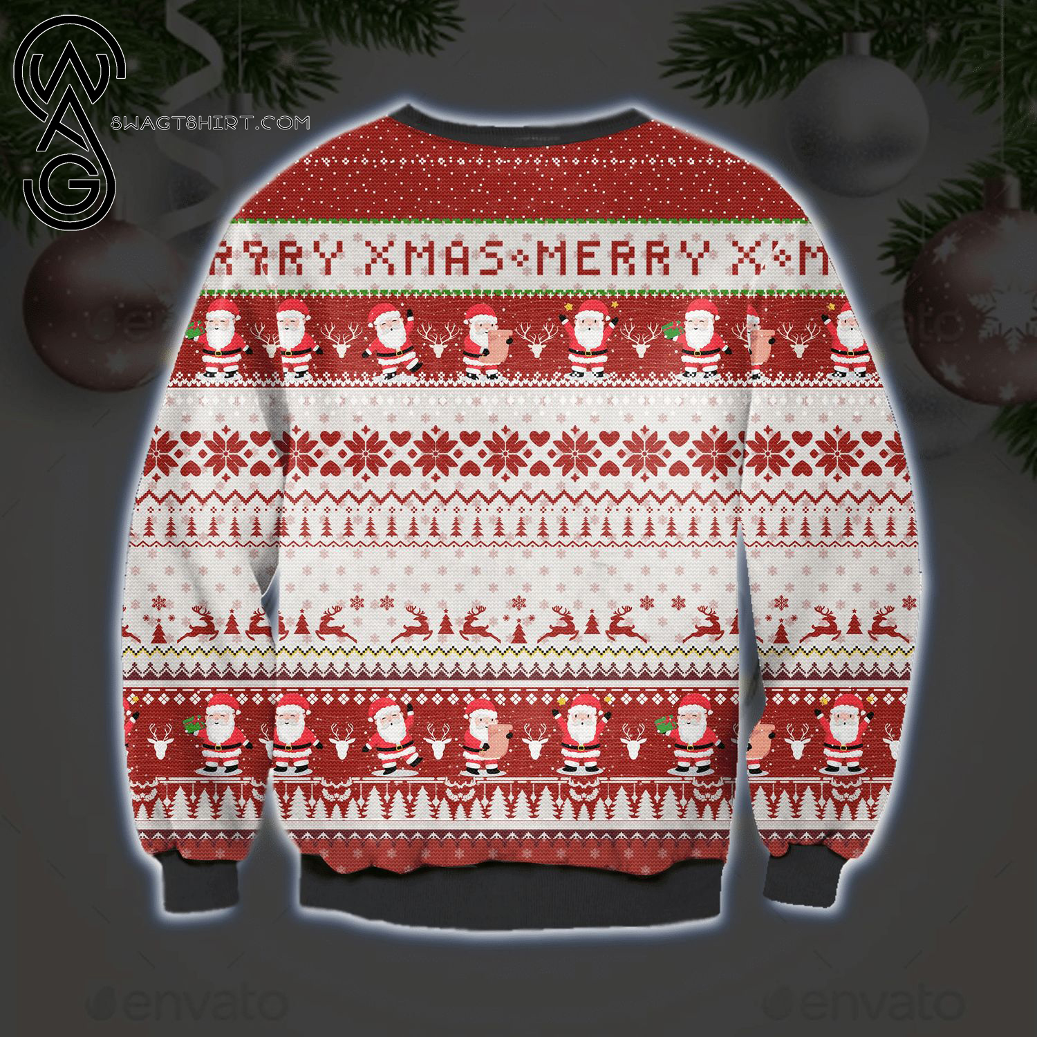 Dear Santa I've Been Good Full Print Ugly Christmas Sweater