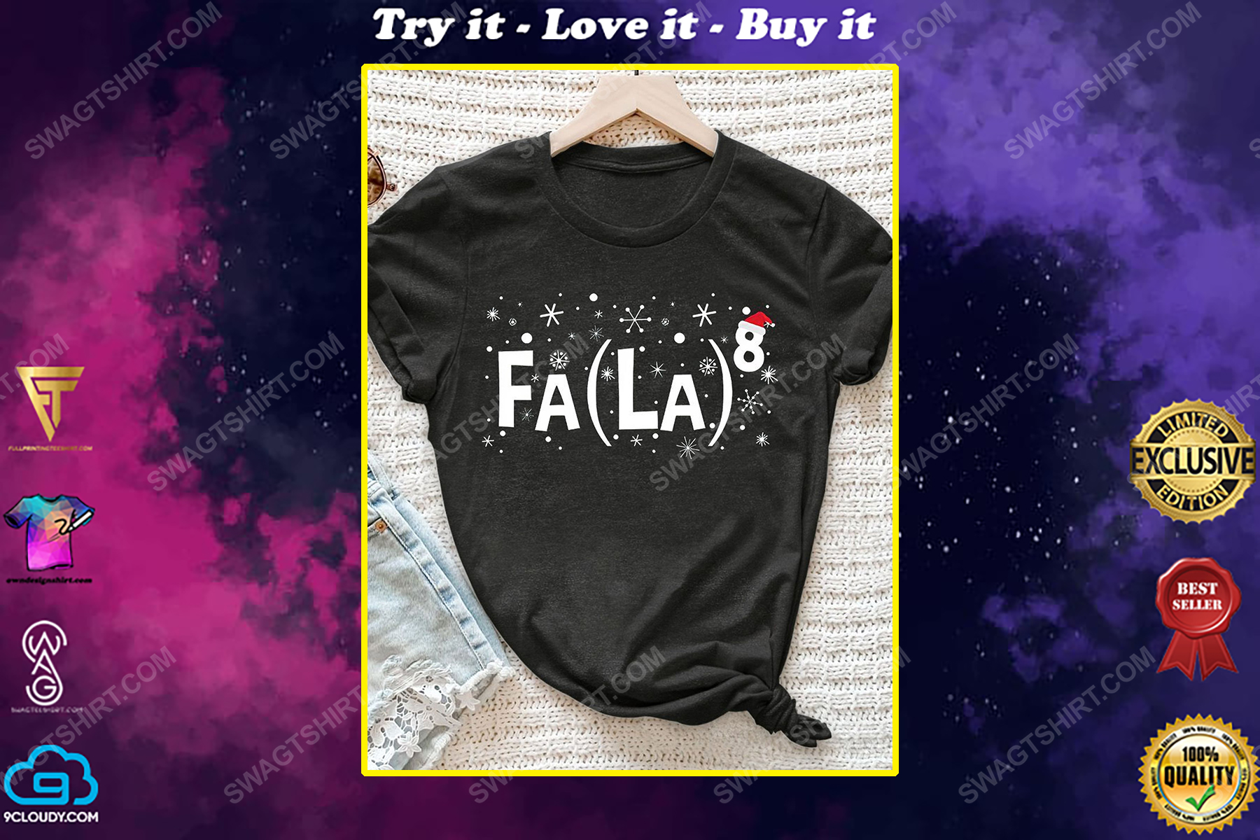 Fala math teacher christmas time shirt