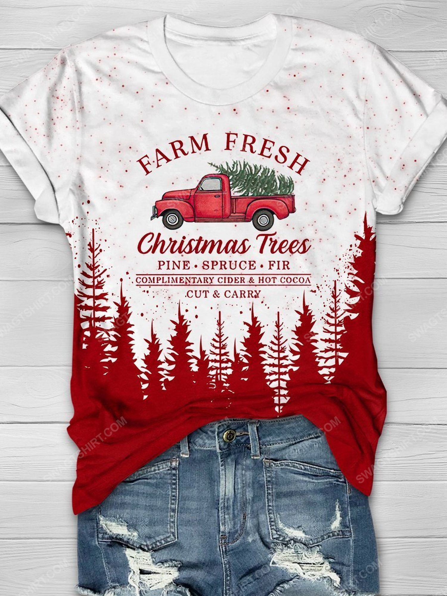 Farm fresh christmas trees christmas gift shirt 1