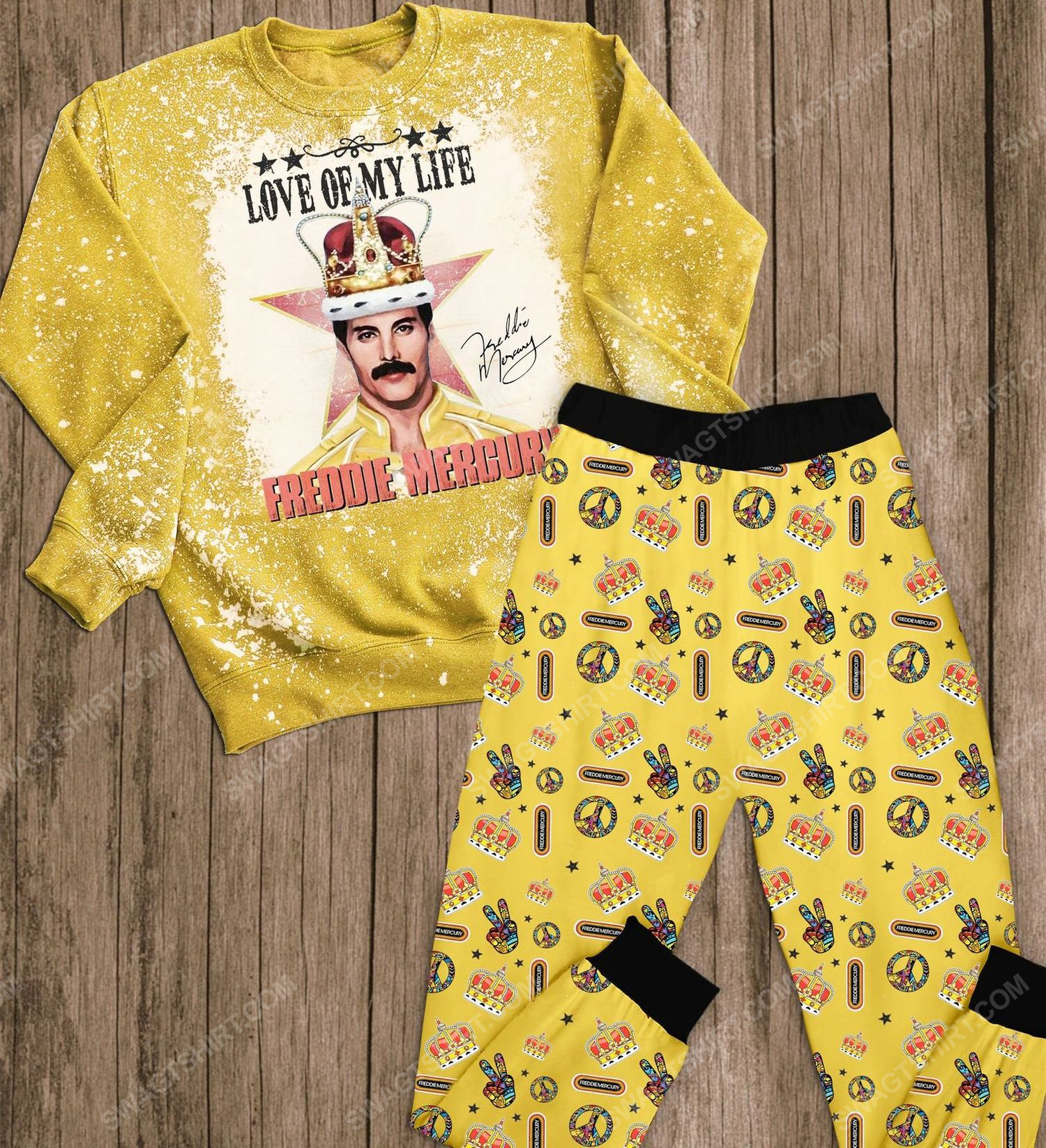 Freddie mercury love of my life full print pajamas set 1 - Copy