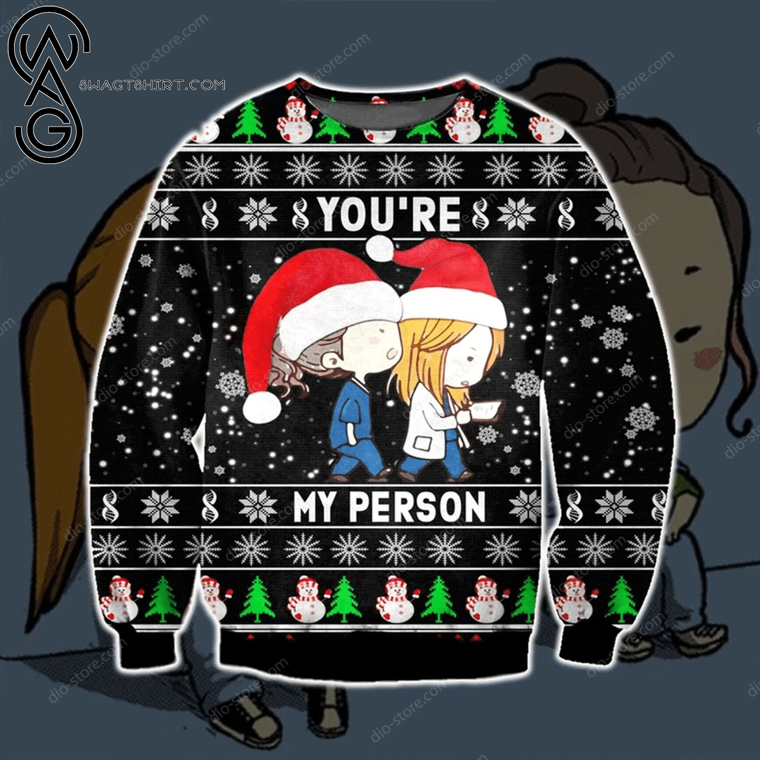 Grey's Anatomy You're My Person Ugly Christmas Sweater