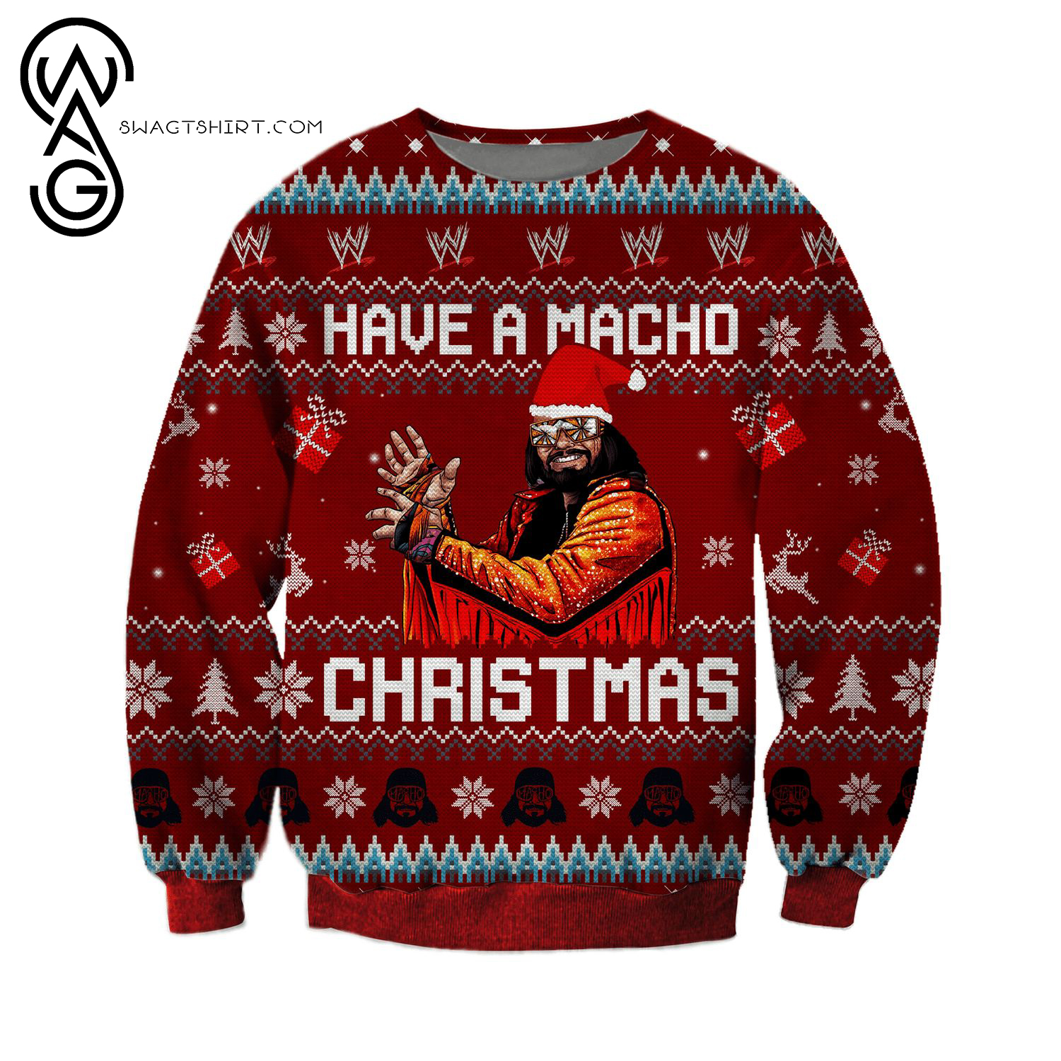 Have A Macho Christmas Full Print Ugly Christmas Sweater