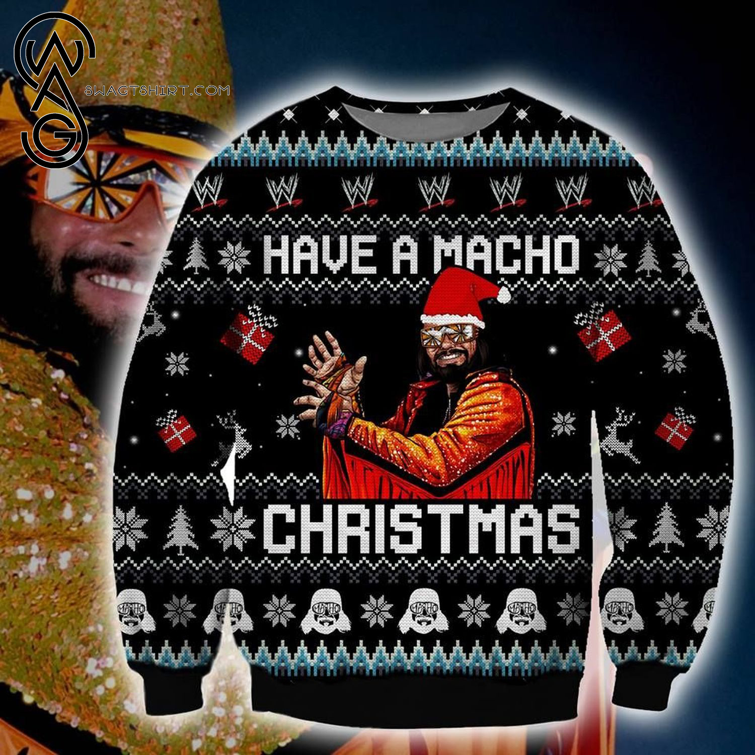Have A Macho Christmas Full Print Ugly Christmas Sweater