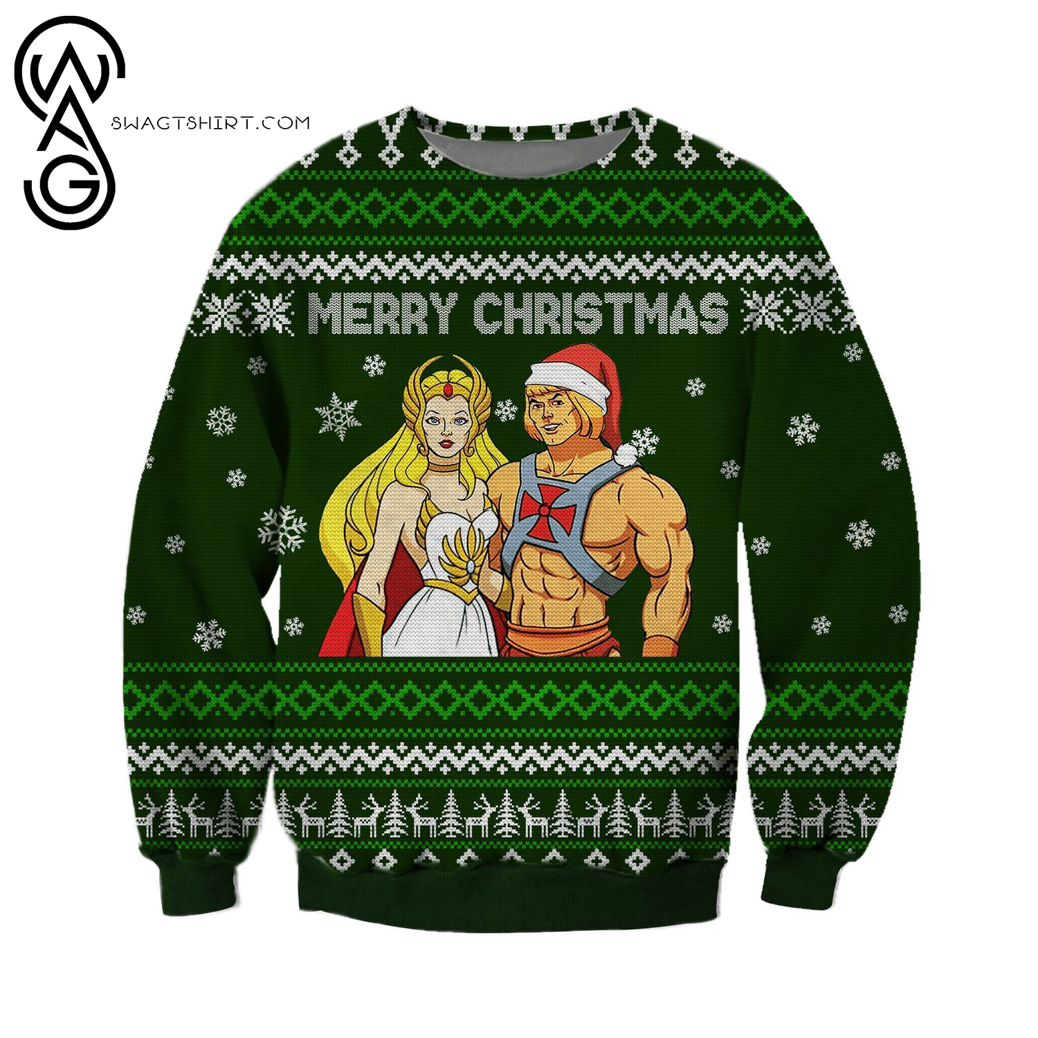 He-Man And She-Ra Full Print Ugly Christmas Sweater