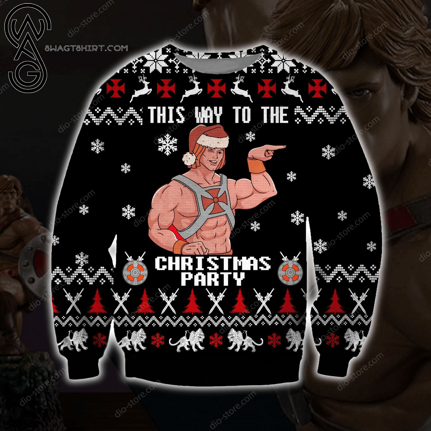 He-Man This Way To The Christmas Party Ugly Christmas Sweater