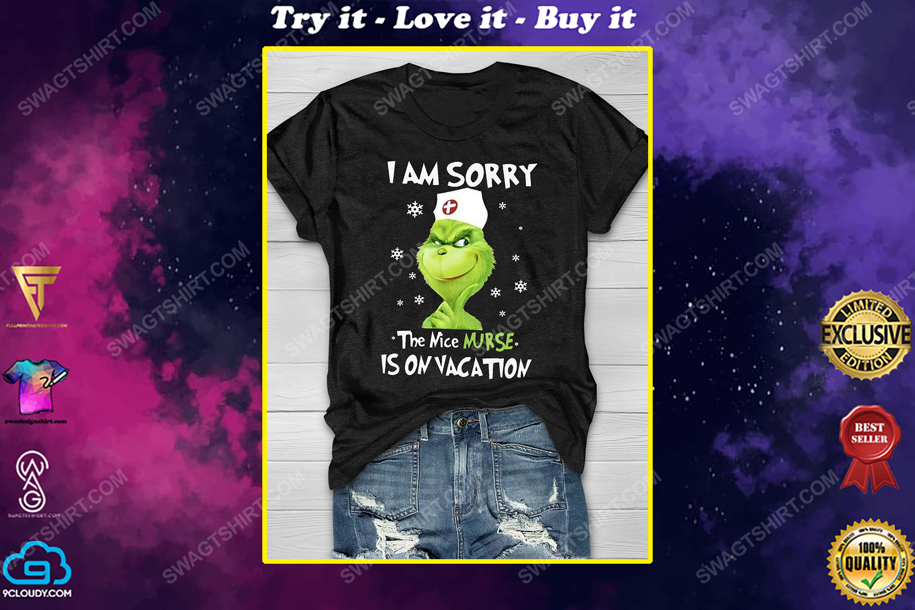 I am sorry the nice nurse is on vacation grinch shirt
