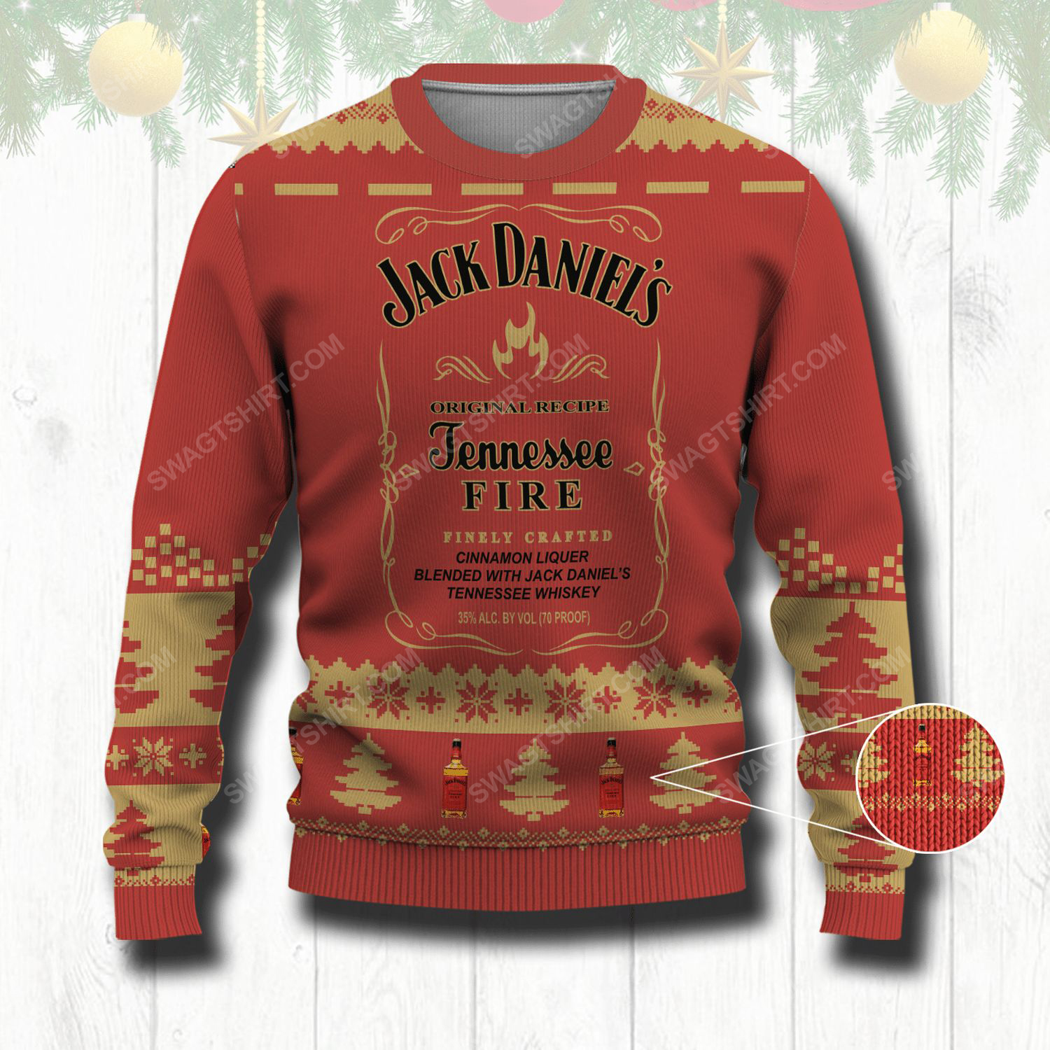 Jack daniels original recipe tennessee fire ugly christmas sweater