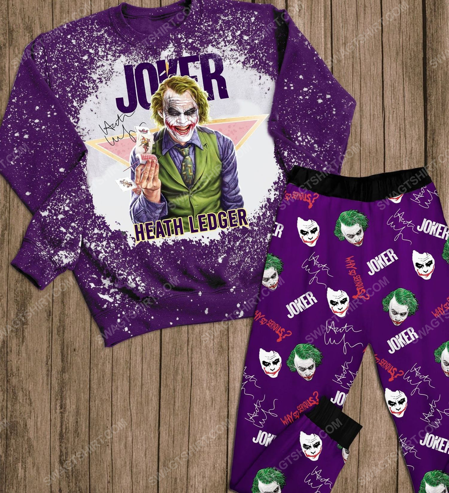 Joker heath ledger full print pajamas set 1 - Copy