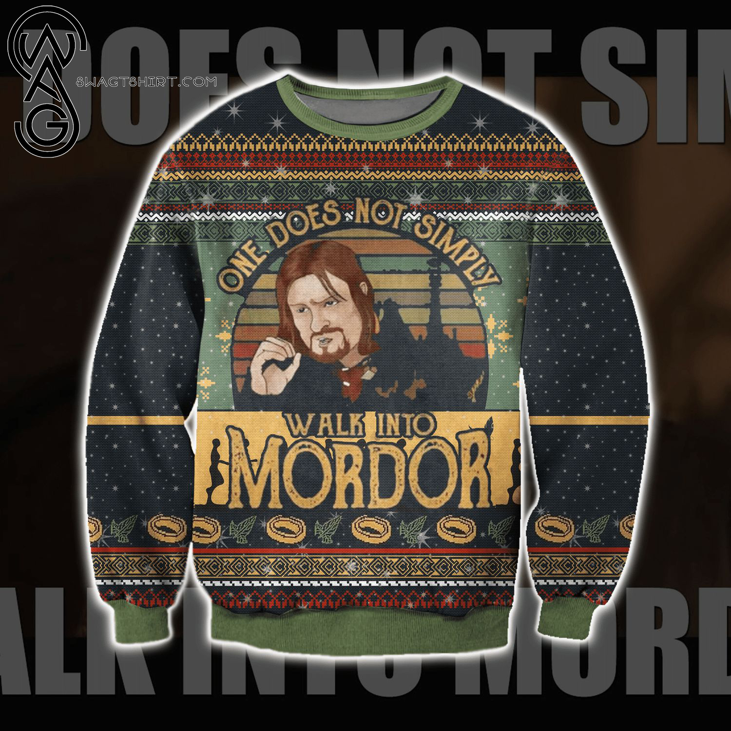 LOTR One Does Not Simply Walk Into Mordor Ugly Christmas Sweater