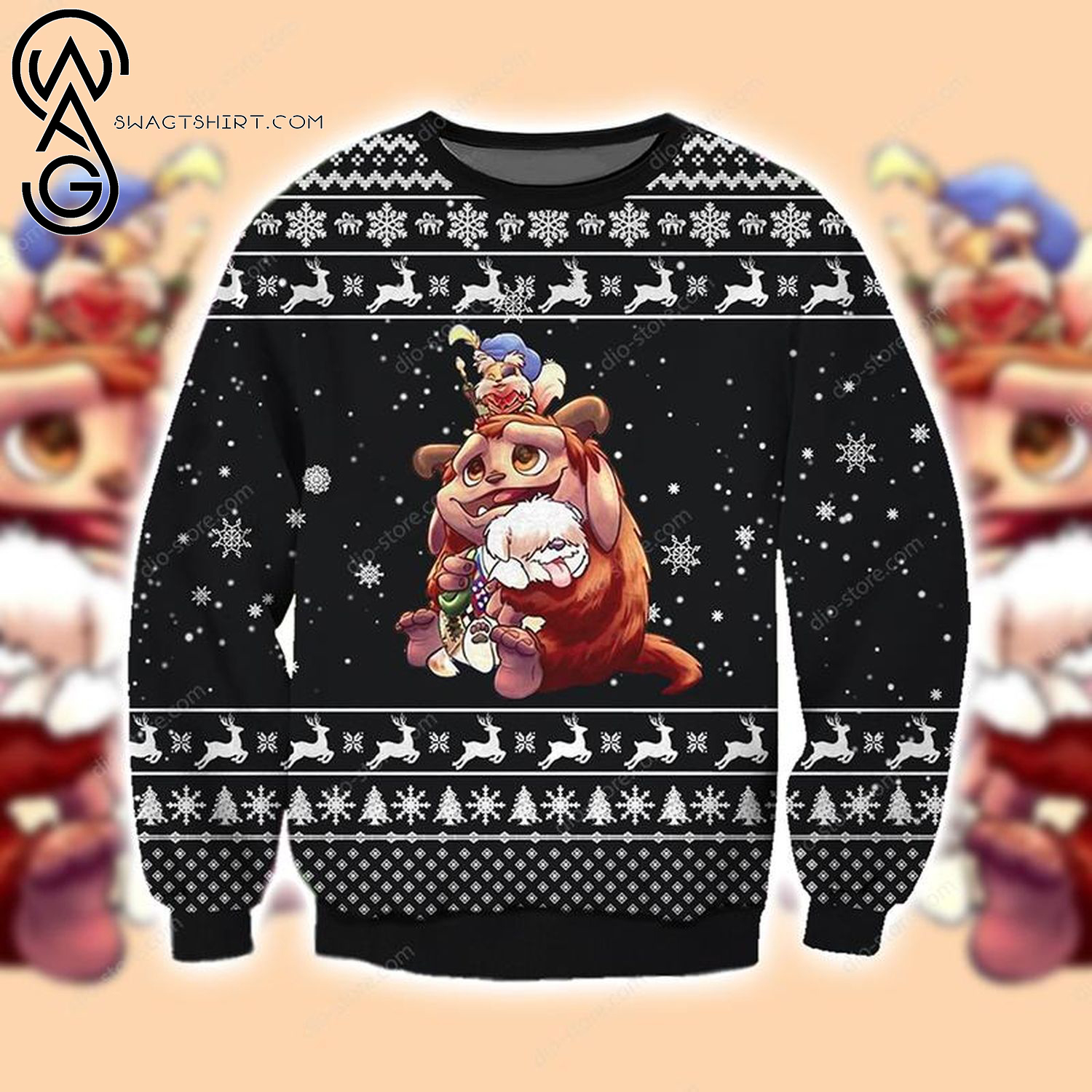 Labyrinth Full Print Ugly Christmas Sweater