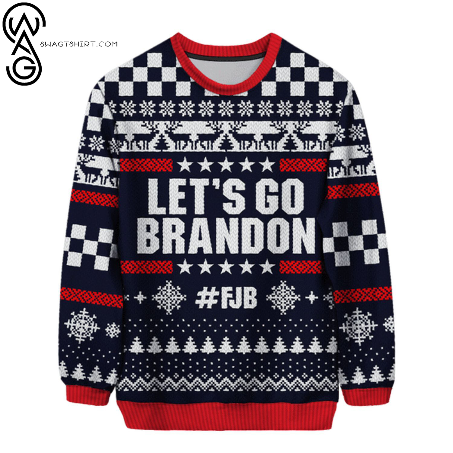 Let's go brandon american impeach 46 ugly christmas sweater