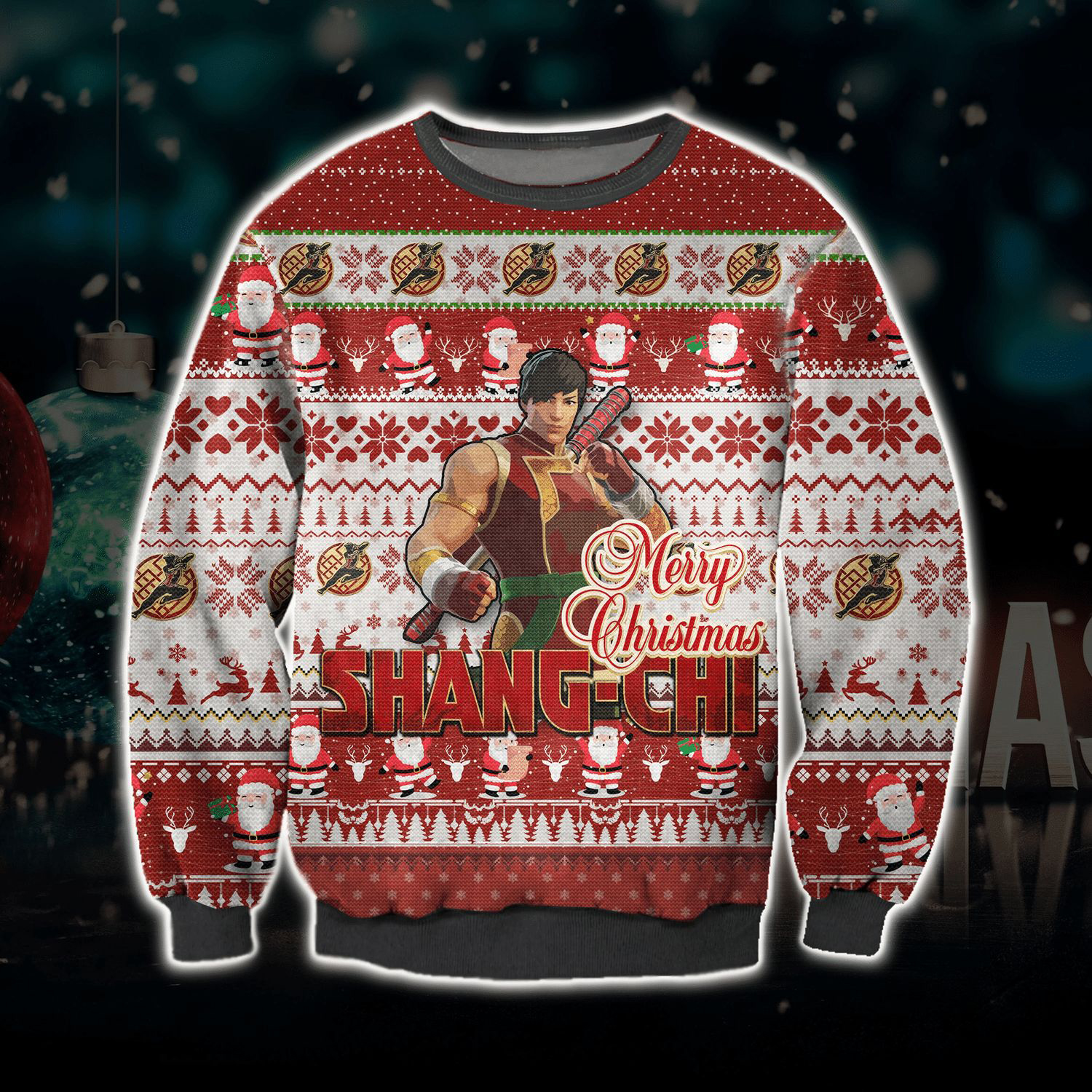 Merry Christmas Shang-Chi Full Print Ugly Christmas Sweater