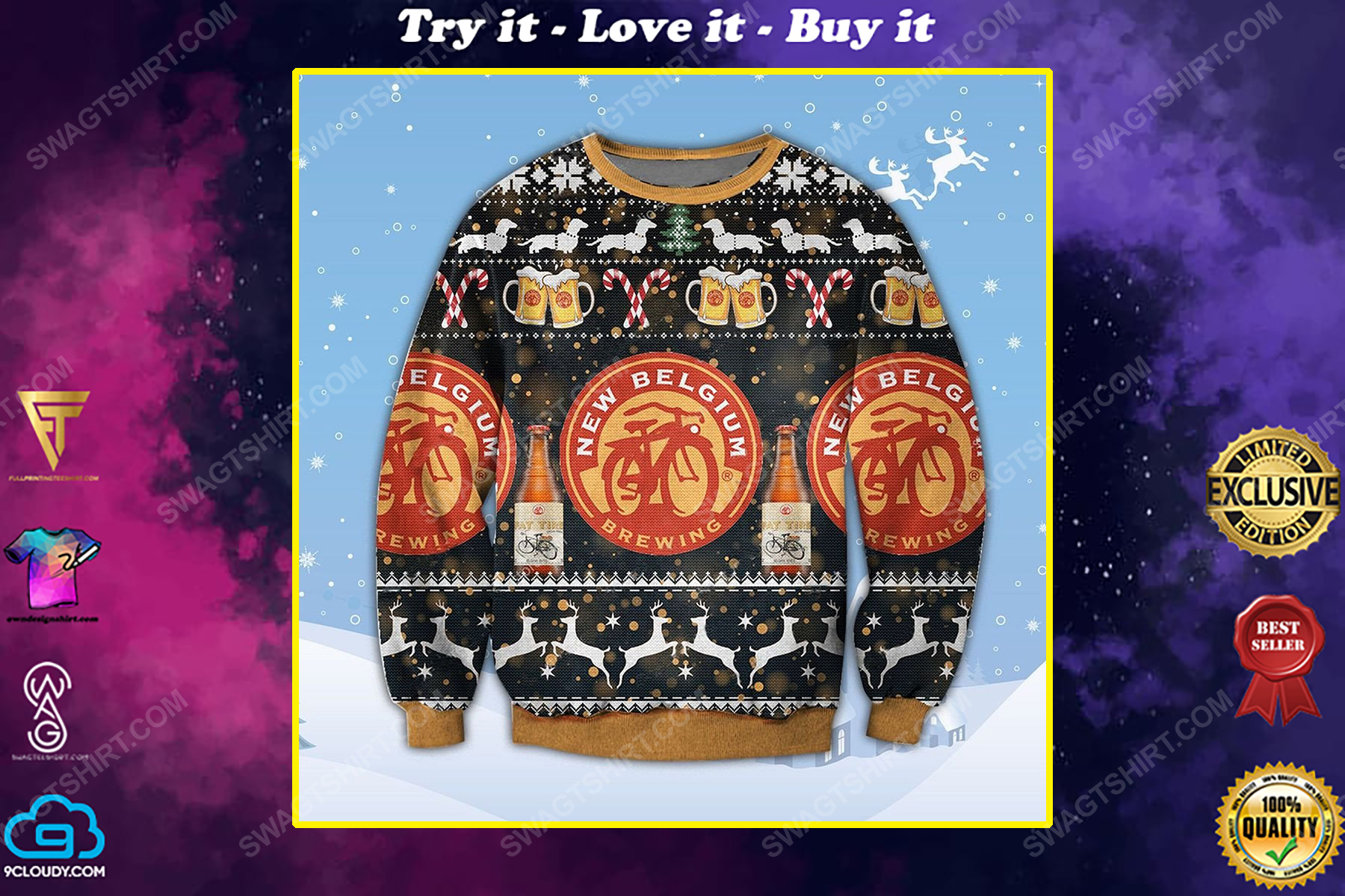 New belgium brewing ugly christmas sweater