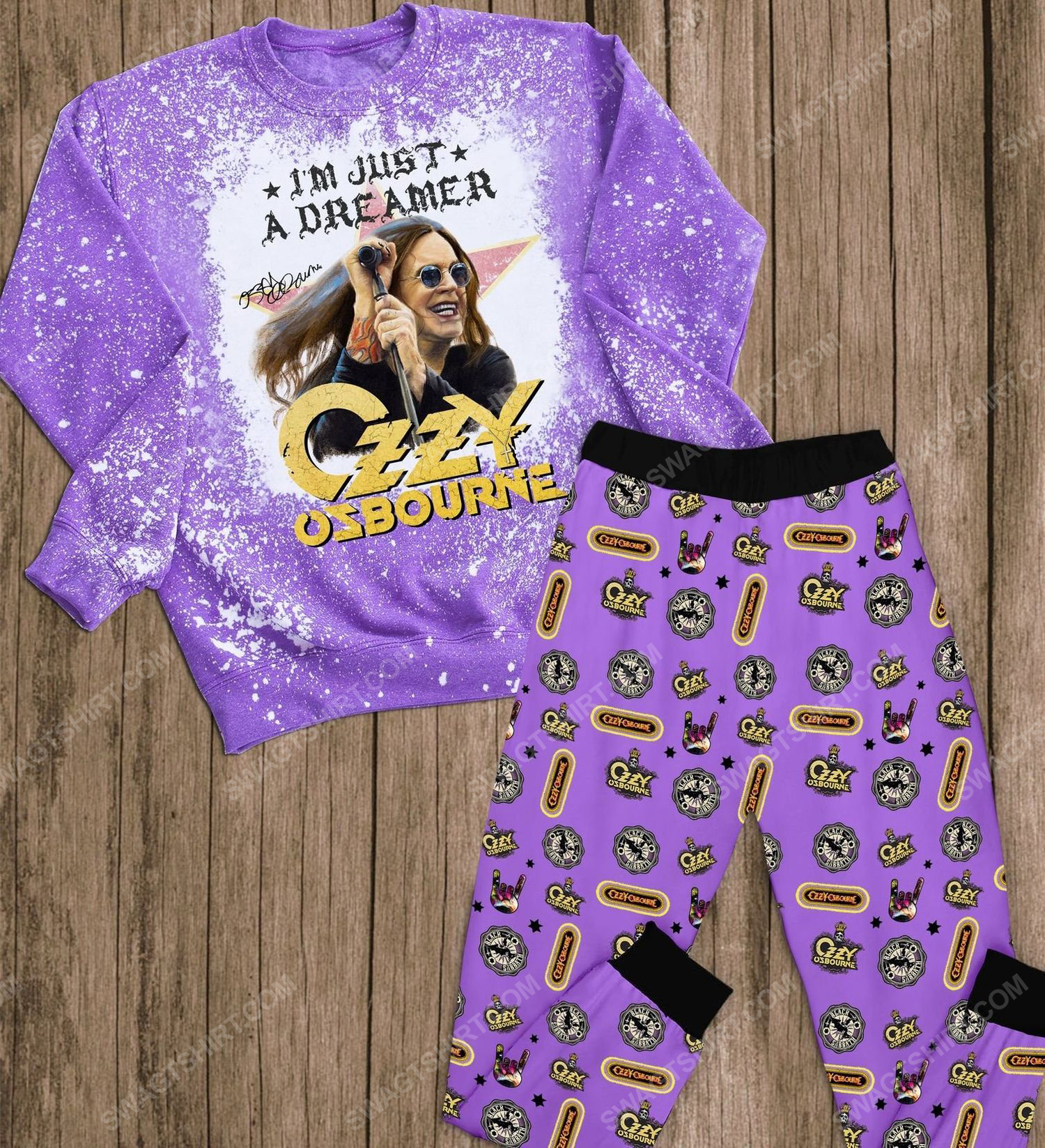 Ozzy osbourne i'm just a dreamer full print pajamas set