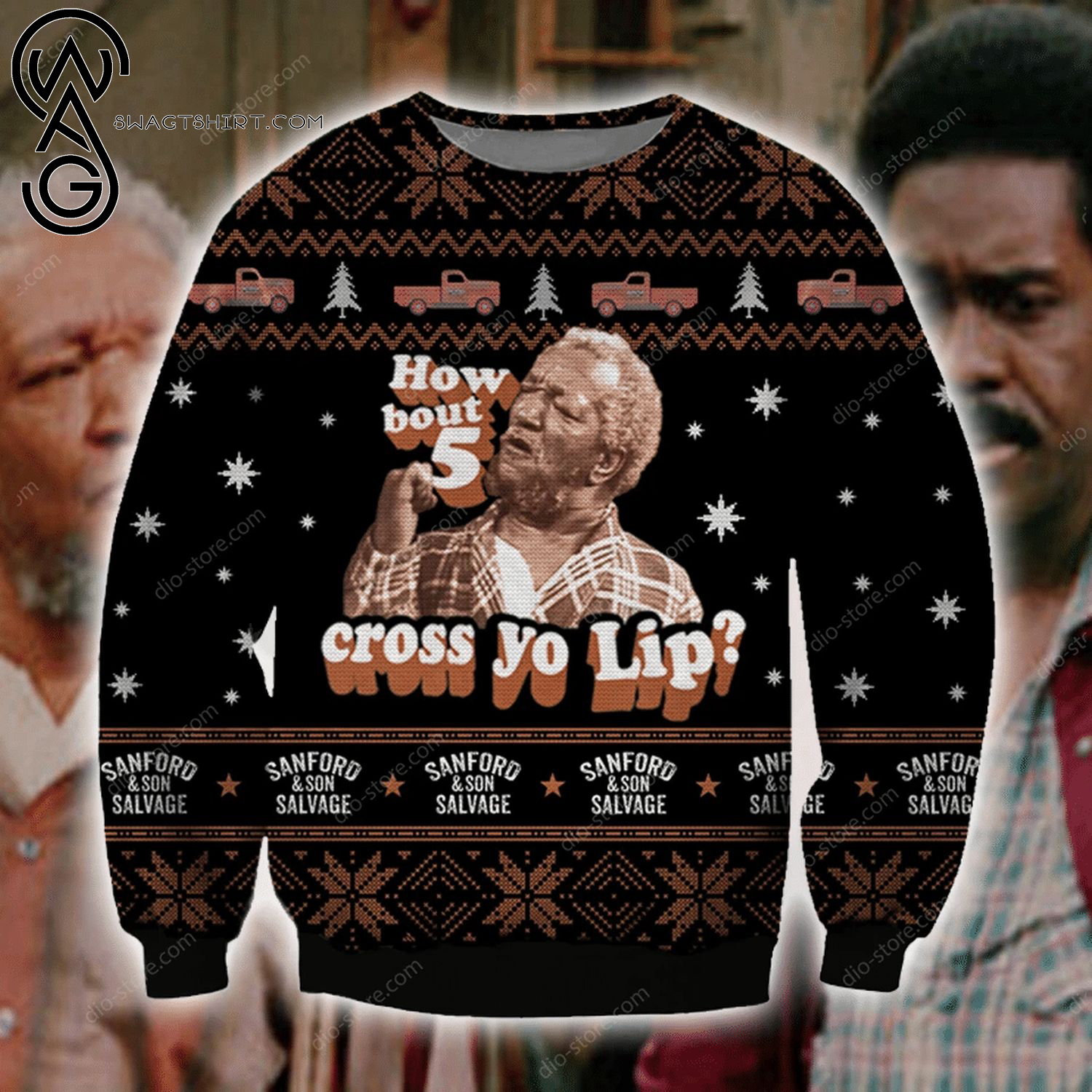 Sanford and Son Full Print Ugly Christmas Sweater
