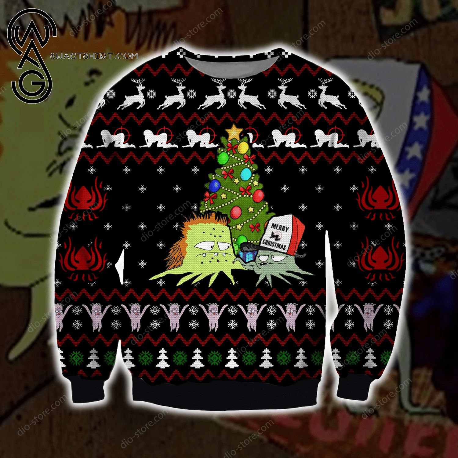 TV Show Squidbillies Full Print Ugly Christmas Sweater