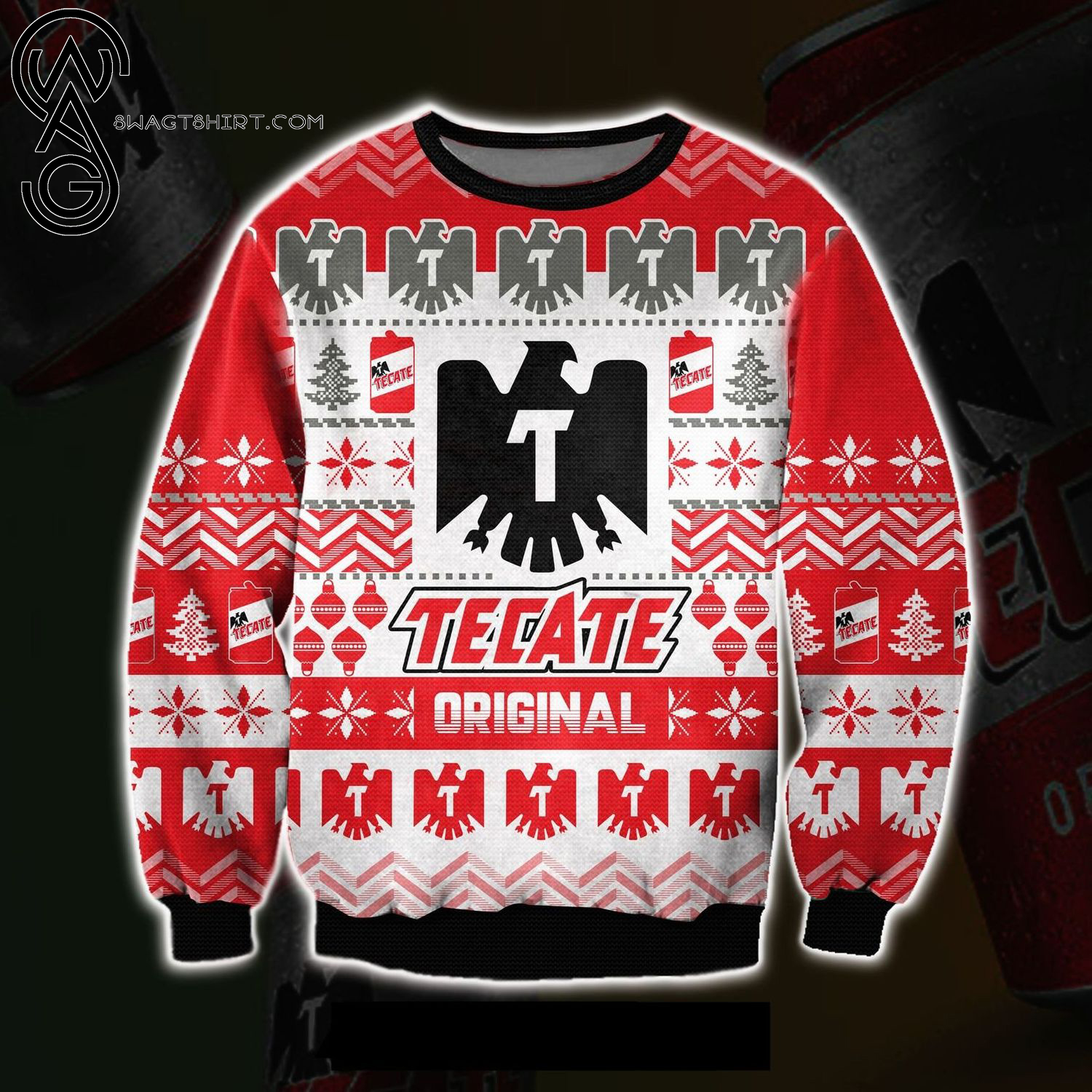 Tecate Original Mexican Lager Beer Ugly Christmas Sweater