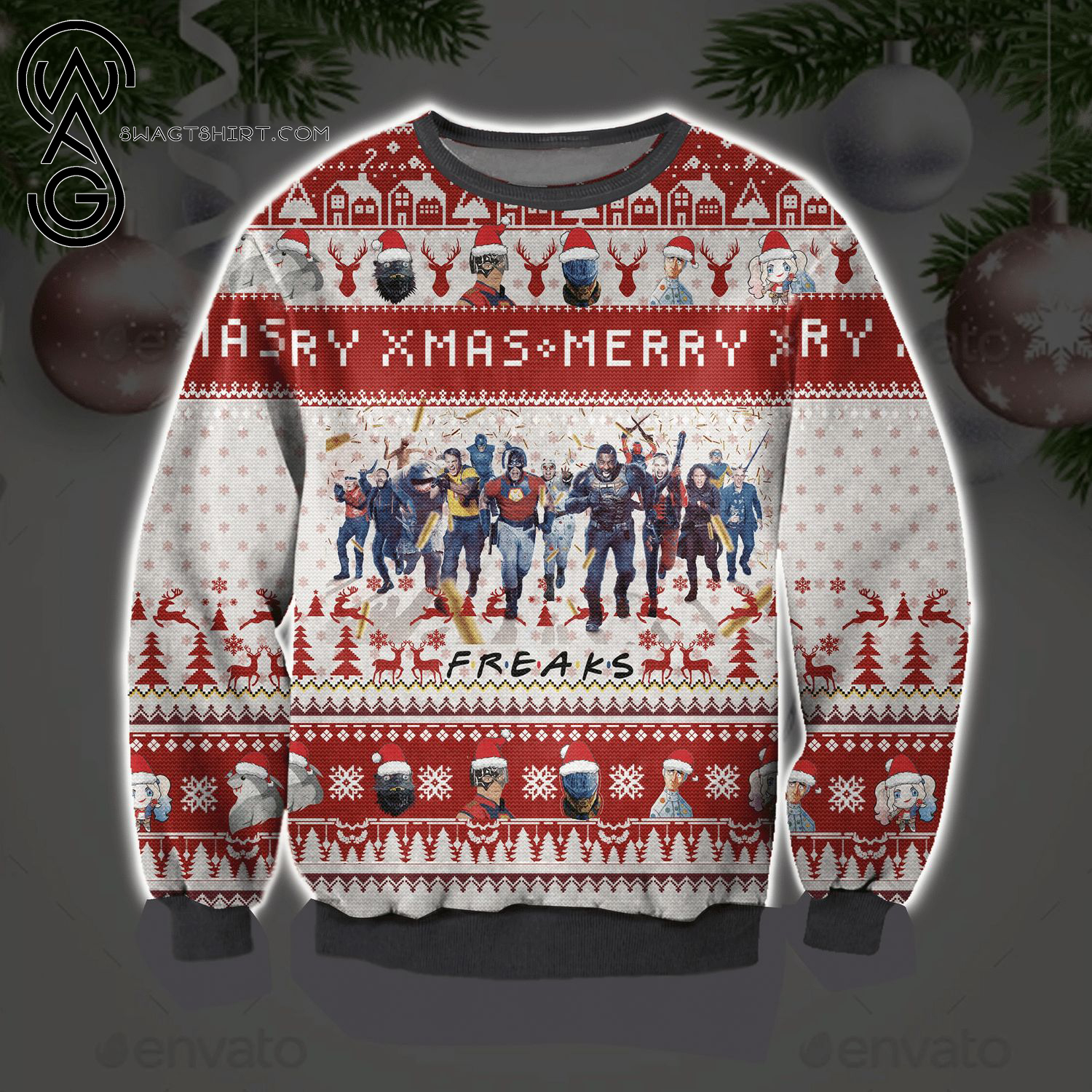 The Suicide Squad Full Print Ugly Christmas Sweater