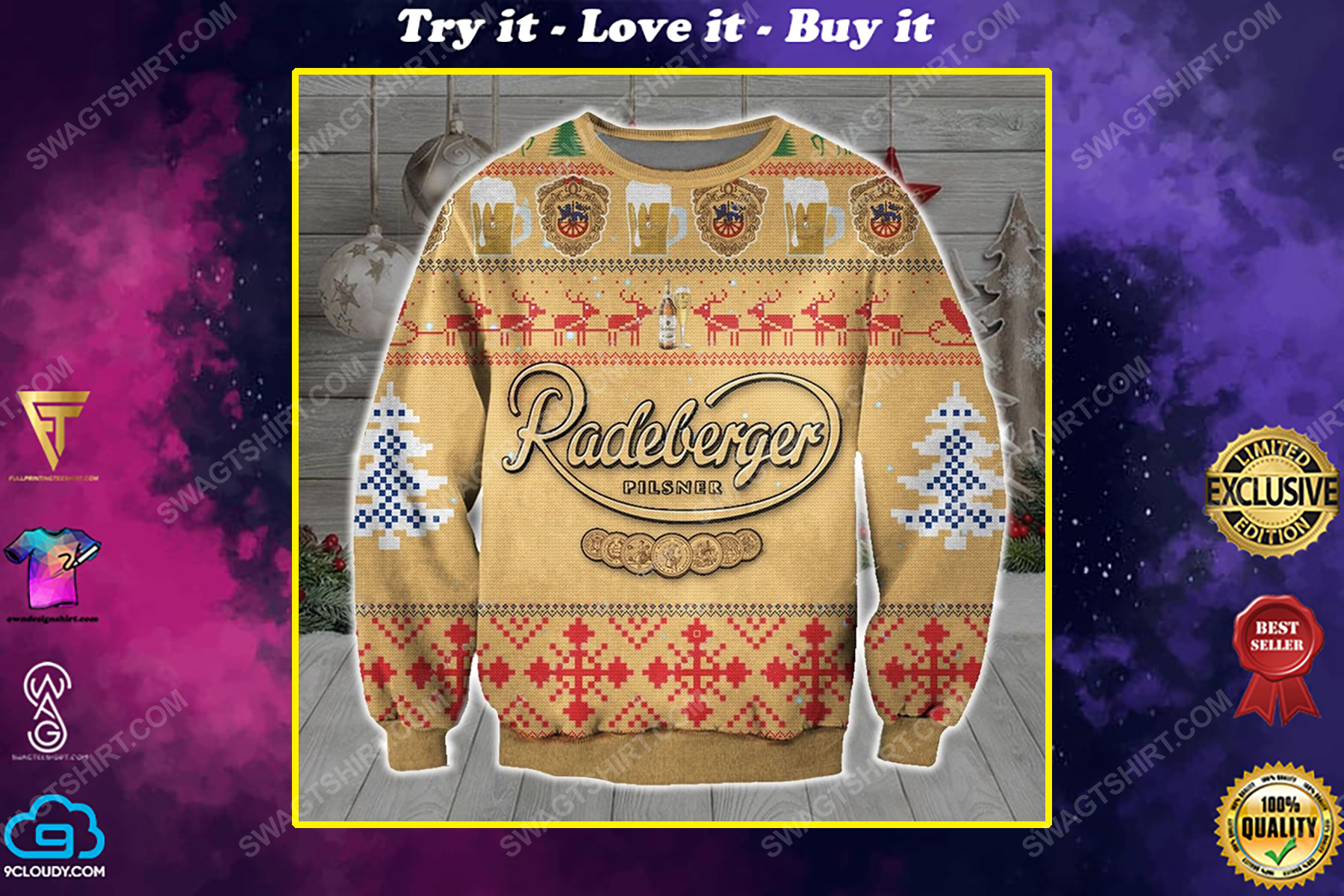 The radeberger pilsner ugly christmas sweater