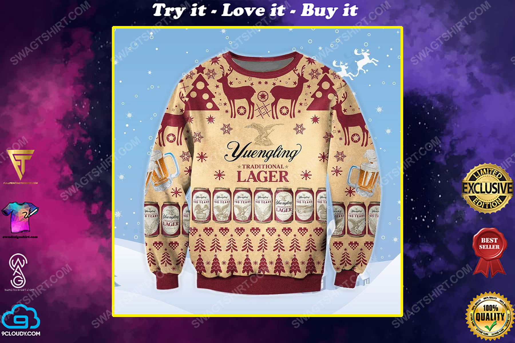 Yuengling traditional lager ugly christmas sweater